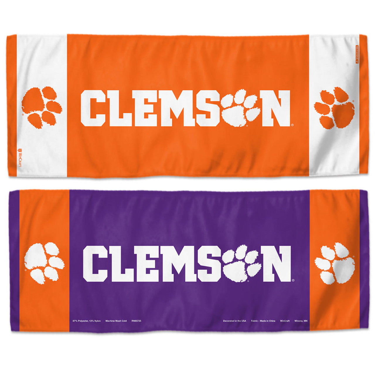 Clemson Tigers Cooling Towel 12x30 - Sports Collectibles, Sports Memorabilia, Sports Fan Shop, Sports Gifts