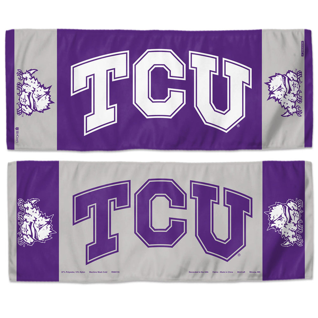 TCU Horned Frogs Cooling Towel 12x30 - Special Order - Sports Collectibles, Sports Memorabilia, Sports Fan Shop, Sports Gifts