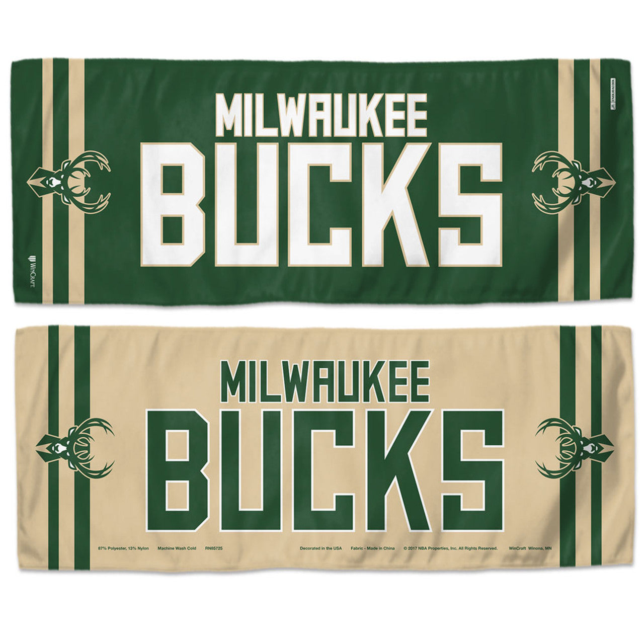 Milwaukee Bucks Cooling Towel 12x30 - Special Order - Sports Collectibles, Sports Memorabilia, Sports Fan Shop, Sports Gifts