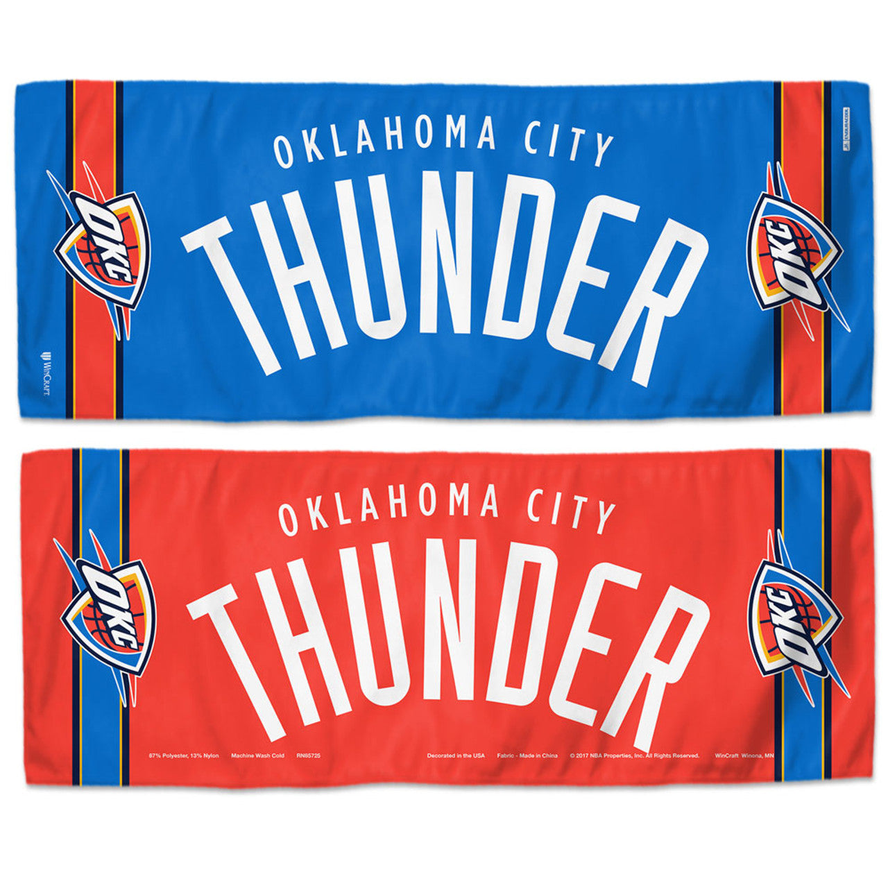 Oklahoma City Thunder Cooling Towel 12x30 - Special Order - Sports Collectibles, Sports Memorabilia, Sports Fan Shop, Sports Gifts