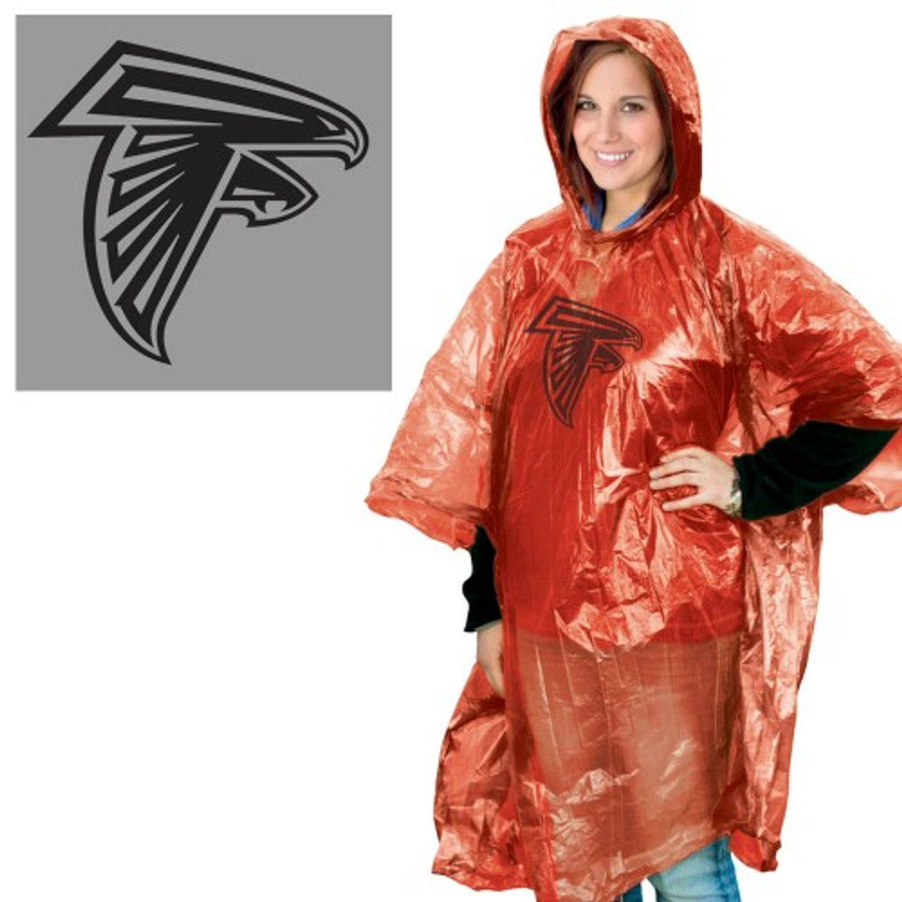 Atlanta Falcons Rain Poncho - Sports Collectibles, Sports Memorabilia, Sports Fan Shop, Sports Gifts