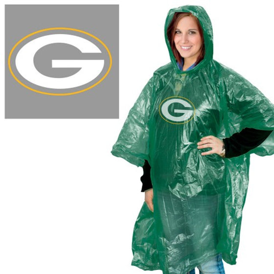 Green Bay Packers Rain Poncho - Sports Collectibles, Sports Memorabilia, Sports Fan Shop, Sports Gifts
