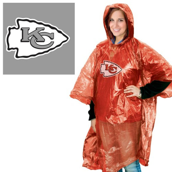 Kansas City Chiefs Rain Poncho - Sports Collectibles, Sports Memorabilia, Sports Fan Shop, Sports Gifts