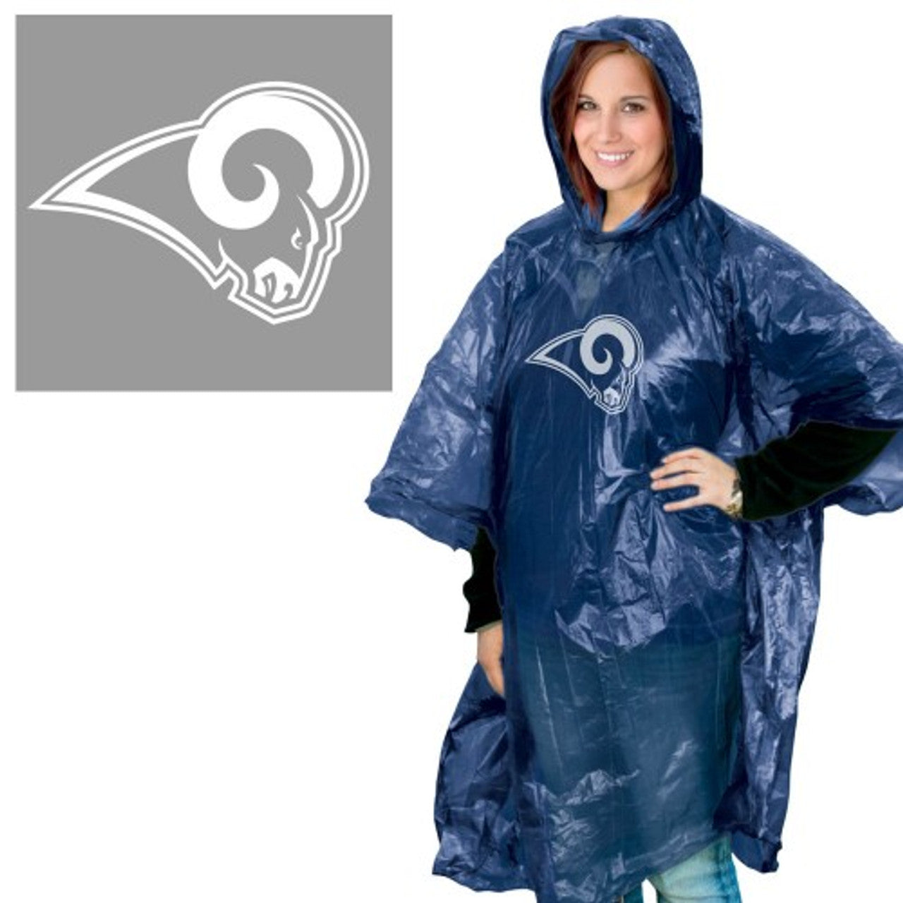 Los Angeles Rams Rain Poncho - Sports Collectibles, Sports Memorabilia, Sports Fan Shop, Sports Gifts