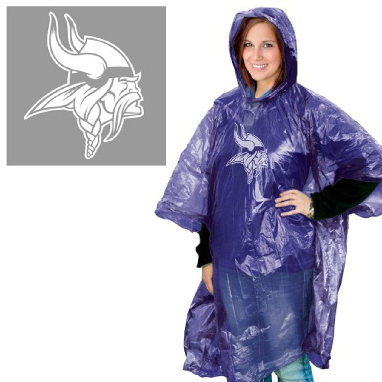 Minnesota Vikings Rain Poncho - Sports Collectibles, Sports Memorabilia, Sports Fan Shop, Sports Gifts