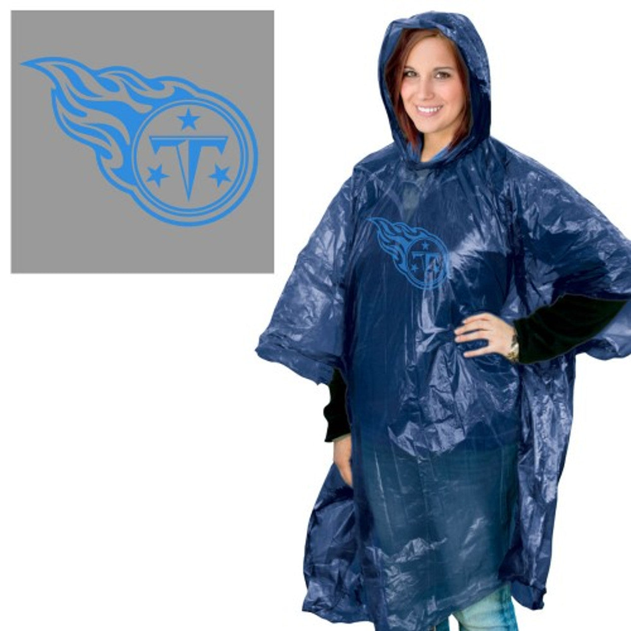 Tennessee Titans Rain Poncho - Sports Collectibles, Sports Memorabilia, Sports Fan Shop, Sports Gifts