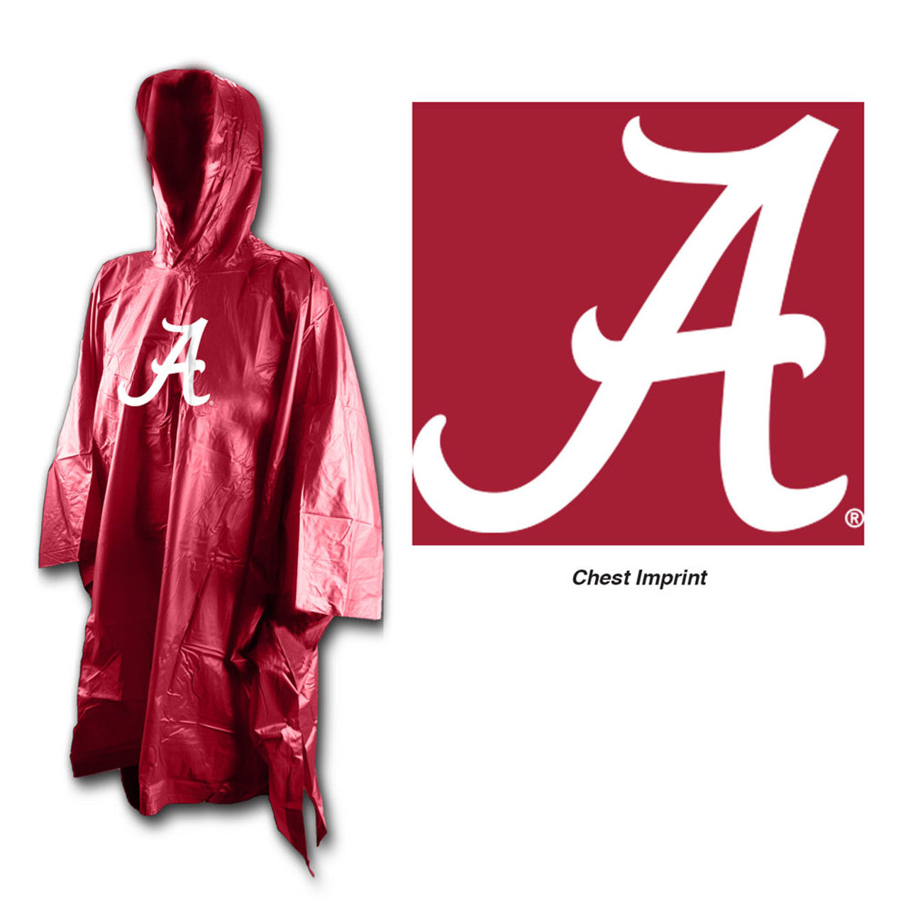 Alabama Crimson Tide Rain Poncho - Sports Collectibles, Sports Memorabilia, Sports Fan Shop, Sports Gifts