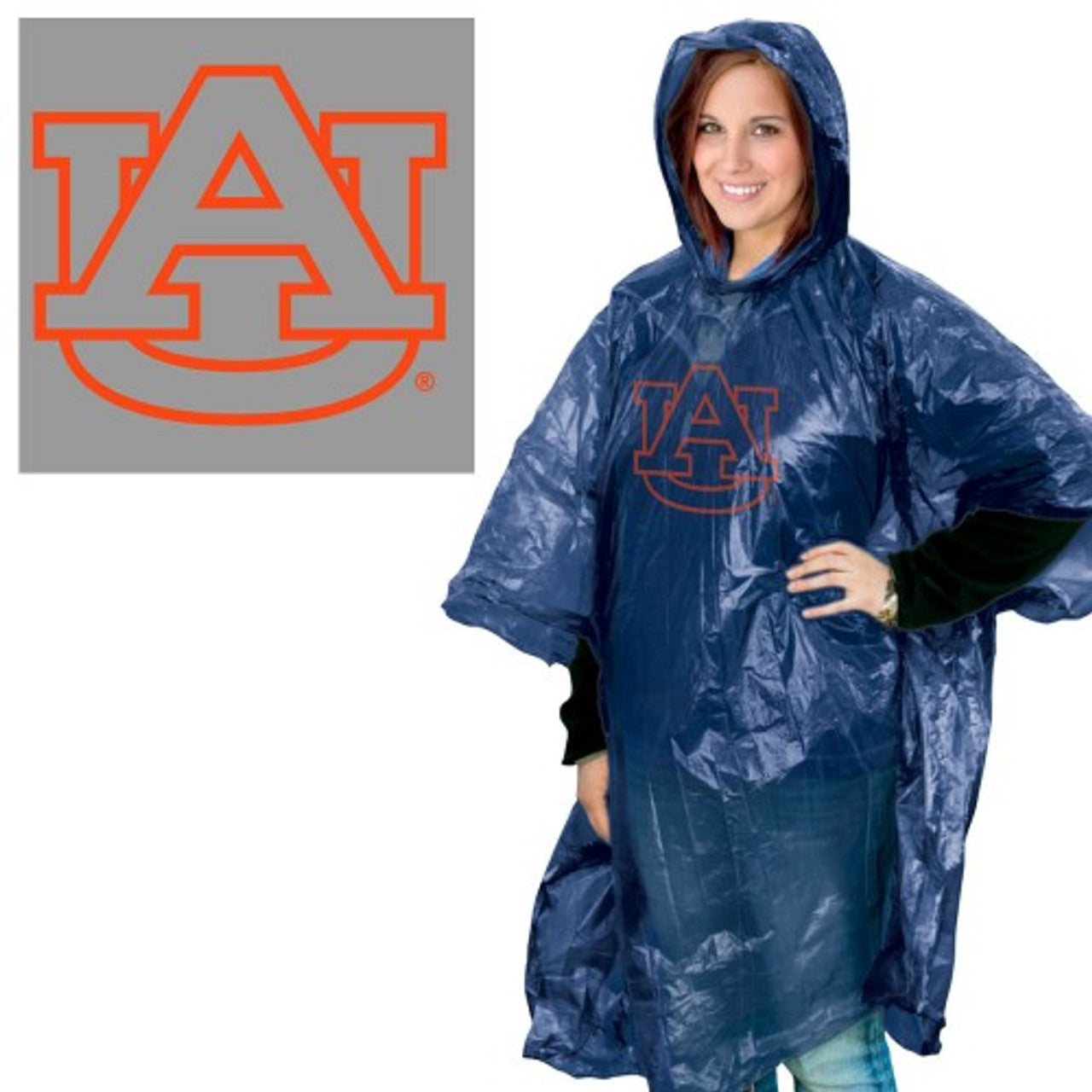 Auburn Tigers Rain Poncho - Sports Collectibles, Sports Memorabilia, Sports Fan Shop, Sports Gifts