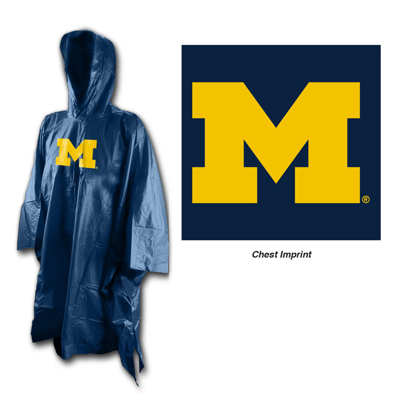 Michigan Wolverines Rain Poncho - Sports Collectibles, Sports Memorabilia, Sports Fan Shop, Sports Gifts