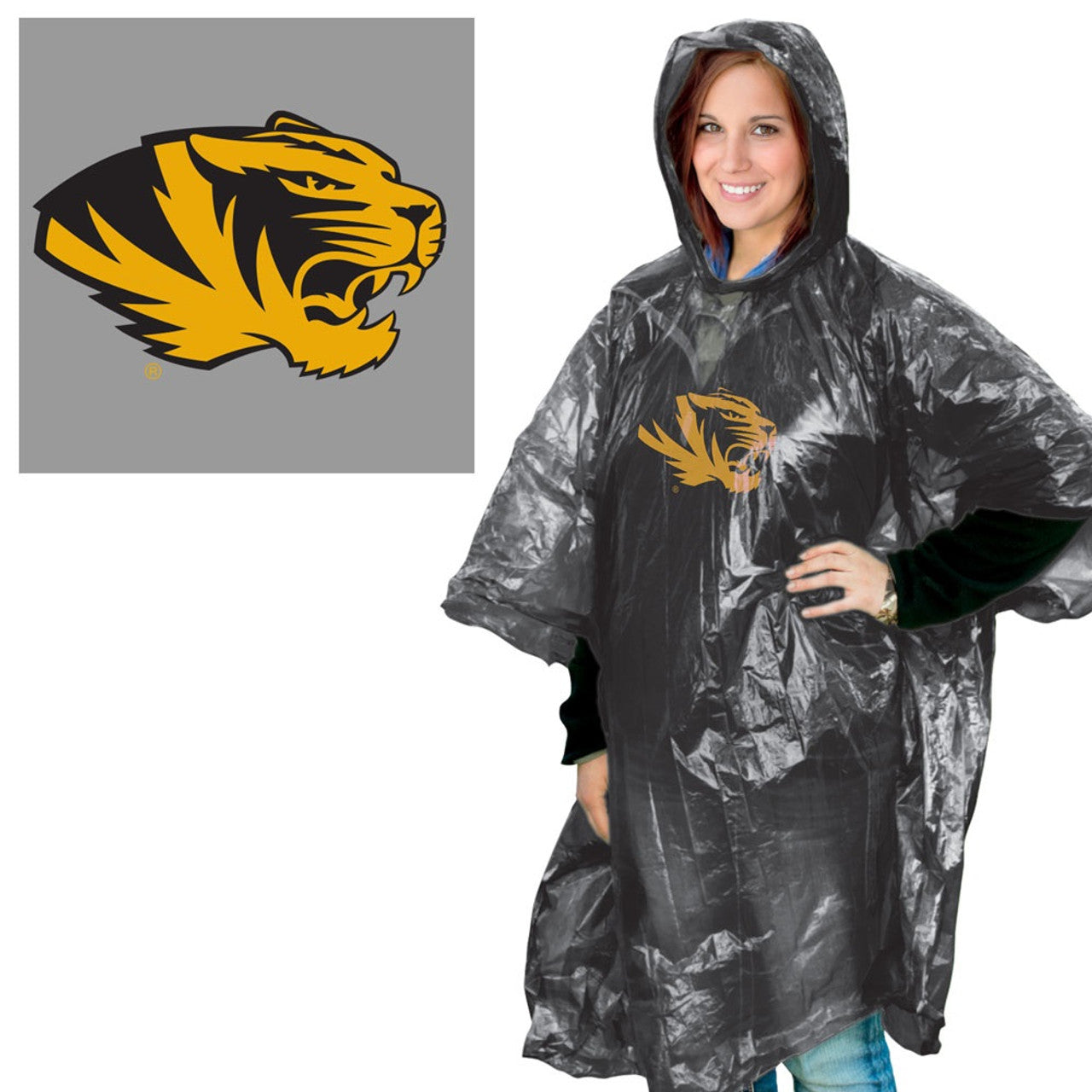 Missouri Tigers Rain Poncho - Sports Collectibles, Sports Memorabilia, Sports Fan Shop, Sports Gifts