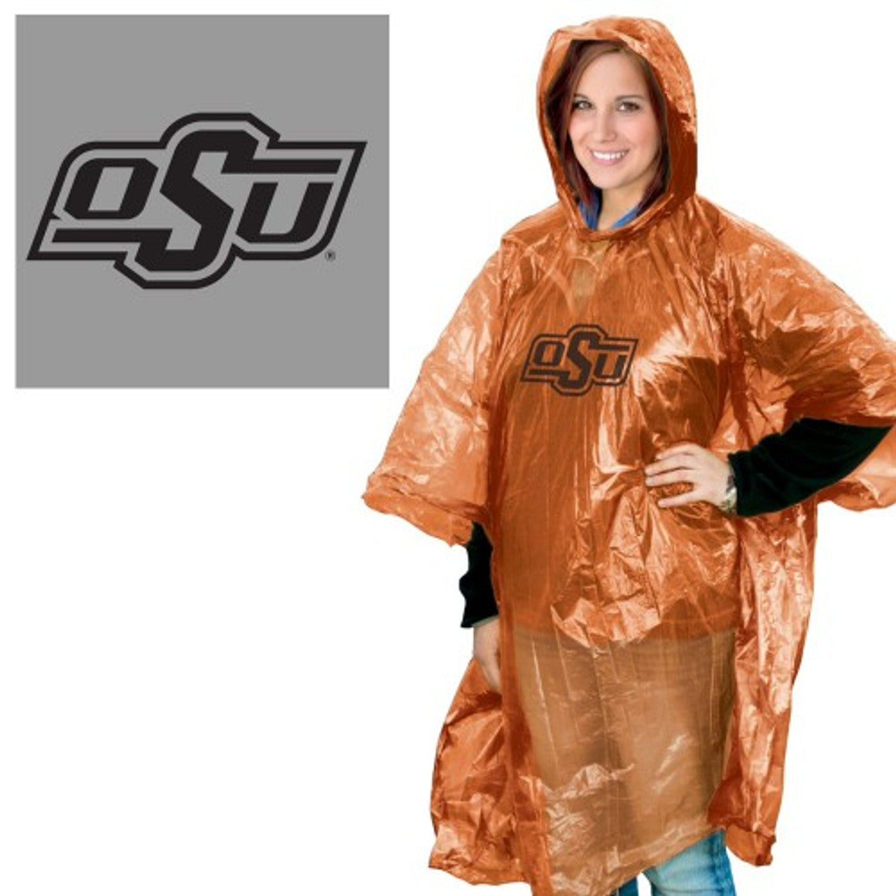 Oklahoma State Cowboys Rain Poncho Special Order - Sports Collectibles, Sports Memorabilia, Sports Fan Shop, Sports Gifts