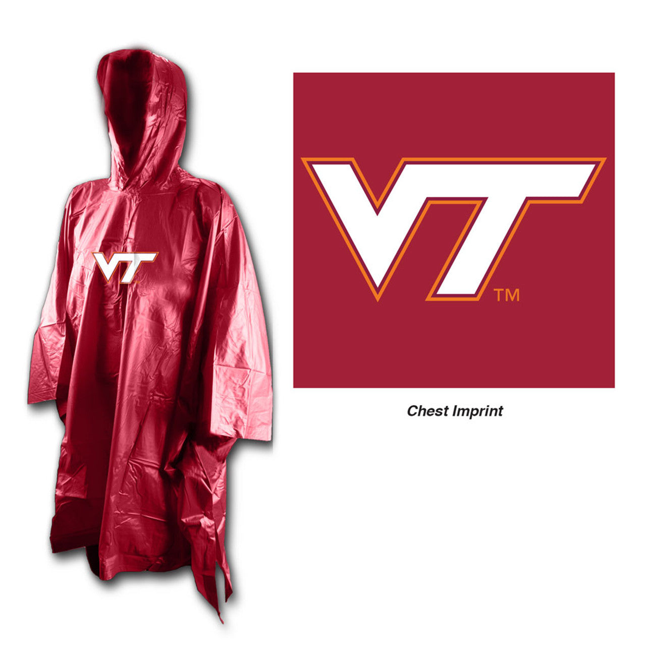 Virginia Tech Hokies Rain Poncho Special Order - Sports Collectibles, Sports Memorabilia, Sports Fan Shop, Sports Gifts