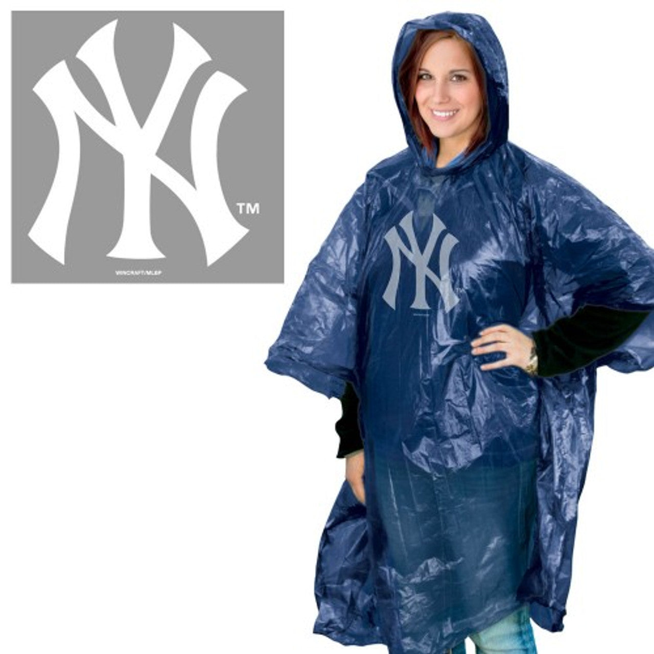 New York Yankees Rain Poncho - Sports Collectibles, Sports Memorabilia, Sports Fan Shop, Sports Gifts