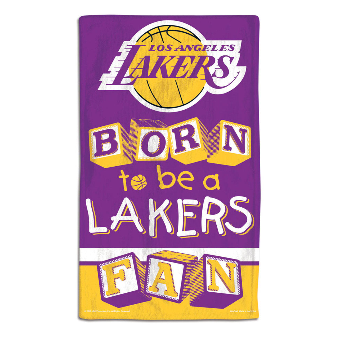 Los Angeles Lakers Baby Burp Cloth 10x17 Special Order - Sports Collectibles, Sports Memorabilia, Sports Fan Shop, Sports Gifts