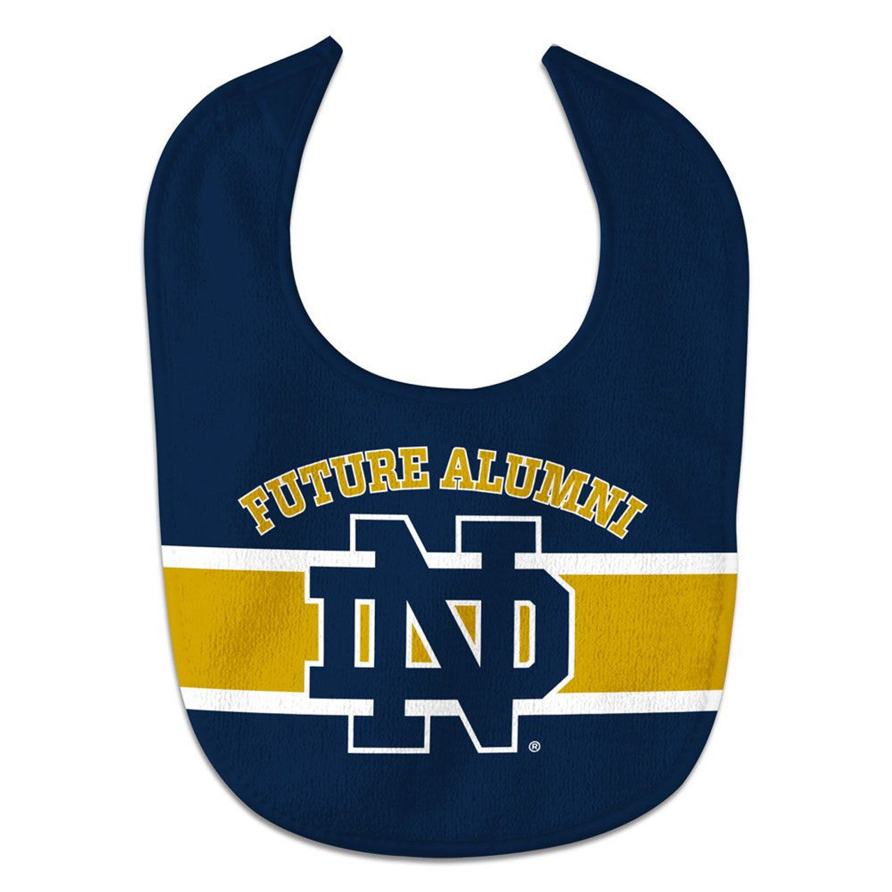 Notre Dame Fighting Irish Baby Bib All Pro Style Future Alumni Special Order - Sports Collectibles, Sports Memorabilia, Sports Fan Shop, Sports Gifts