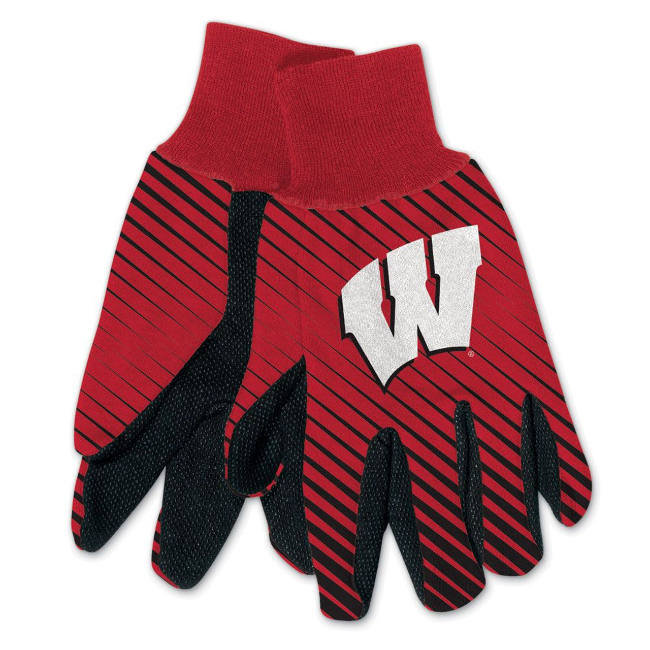 Wisconsin Badgers Gloves Two Tone Style Adult Size - Sports Collectibles, Sports Memorabilia, Sports Fan Shop, Sports Gifts
