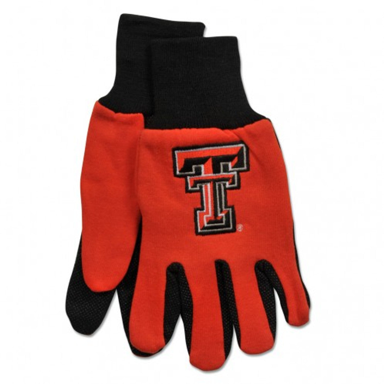 Texas Tech Red Raiders Two Tone Gloves - Adult Size - Special Order - Sports Collectibles, Sports Memorabilia, Sports Fan Shop, Sports Gifts