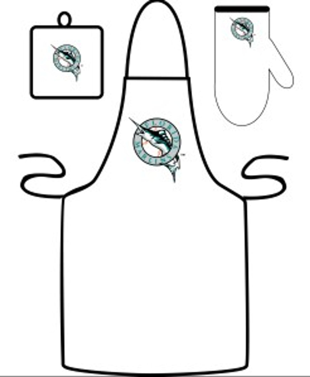 Florida Marlins Grilling Apron Set - Sports Collectibles, Sports Memorabilia, Sports Fan Shop, Sports Gifts