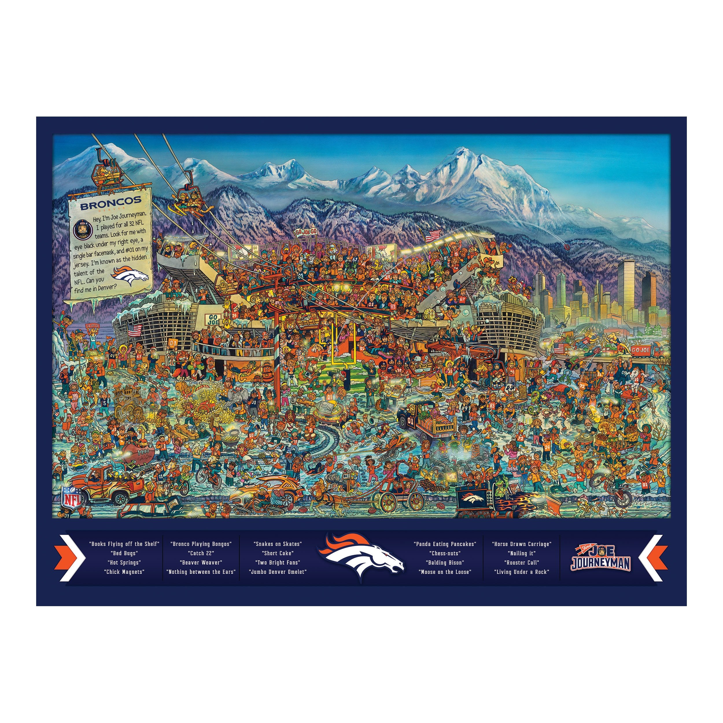 YouTheFan NFL Joe Journeyman 18'' x 24'' 500-Piece Team Puzzle - Sports Collectibles, Sports Memorabilia, Sports Fan Shop, Sports Gifts