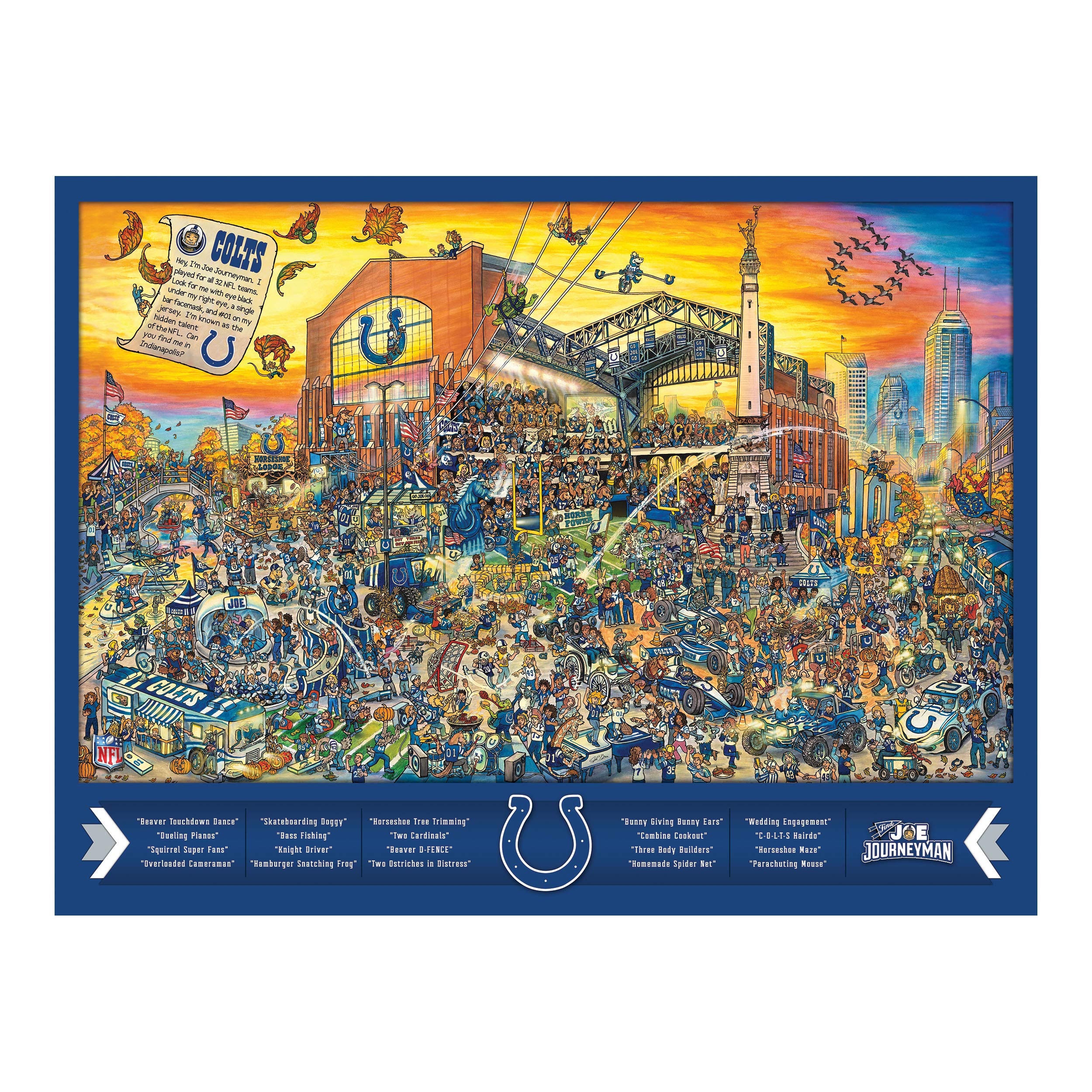 YouTheFan NFL Joe Journeyman 18'' x 24'' 500-Piece Team Puzzle - Sports Collectibles, Sports Memorabilia, Sports Fan Shop, Sports Gifts