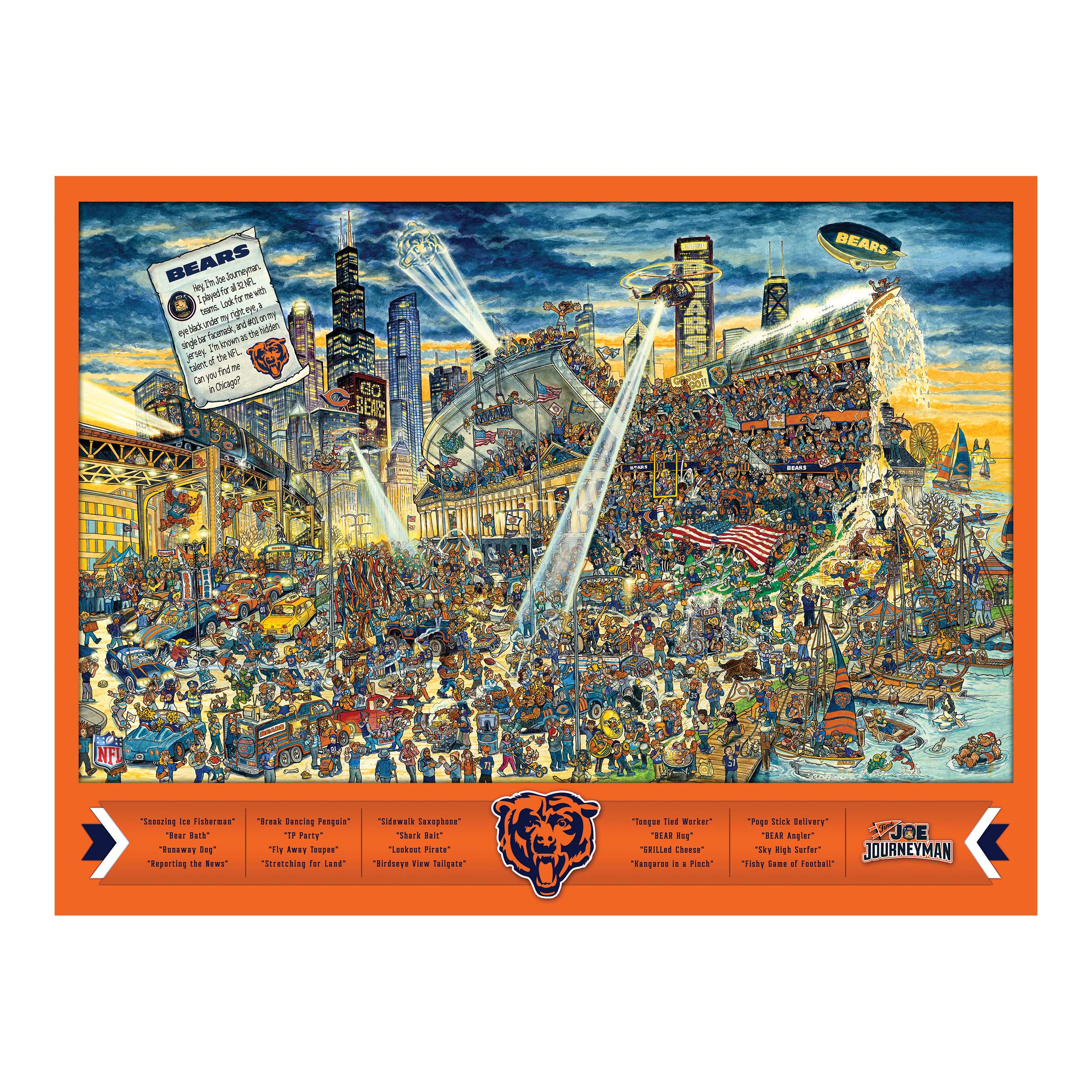 YouTheFan NFL Joe Journeyman 18'' x 24'' 500-Piece Team Puzzle - Sports Collectibles, Sports Memorabilia, Sports Fan Shop, Sports Gifts