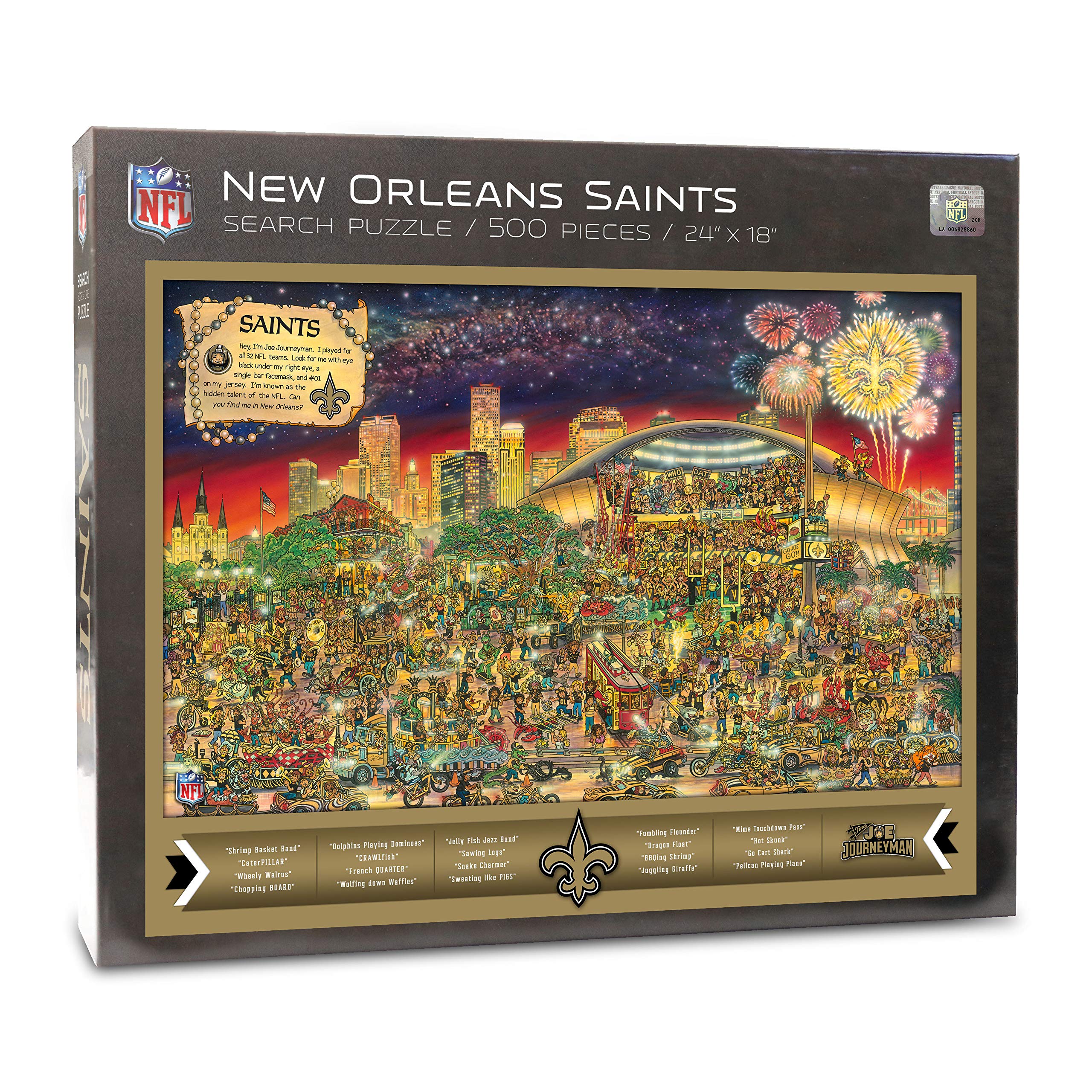 YouTheFan NFL Joe Journeyman 18'' x 24'' 500-Piece Team Puzzle - Sports Collectibles, Sports Memorabilia, Sports Fan Shop, Sports Gifts