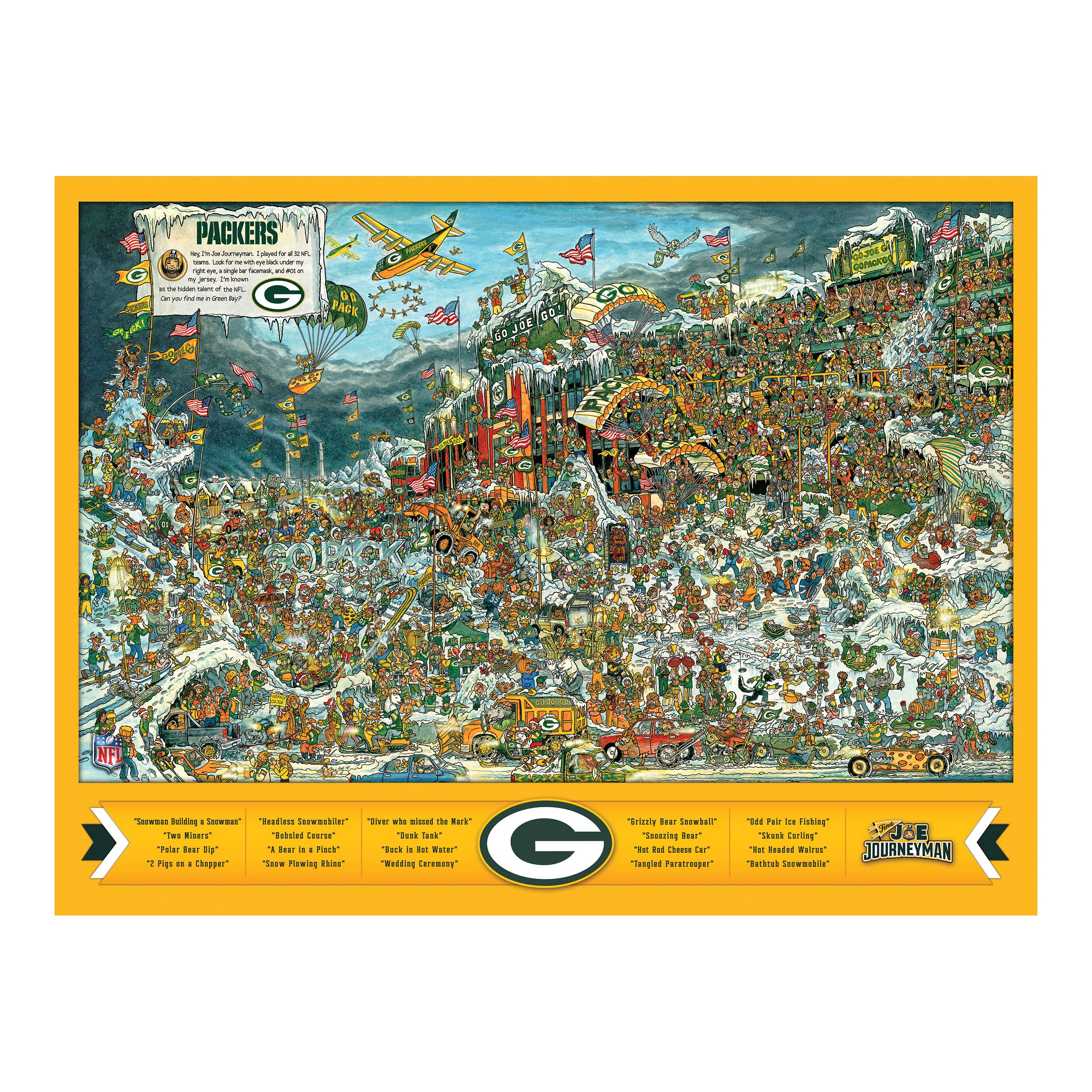 YouTheFan NFL Joe Journeyman 18'' x 24'' 500-Piece Team Puzzle - Sports Collectibles, Sports Memorabilia, Sports Fan Shop, Sports Gifts