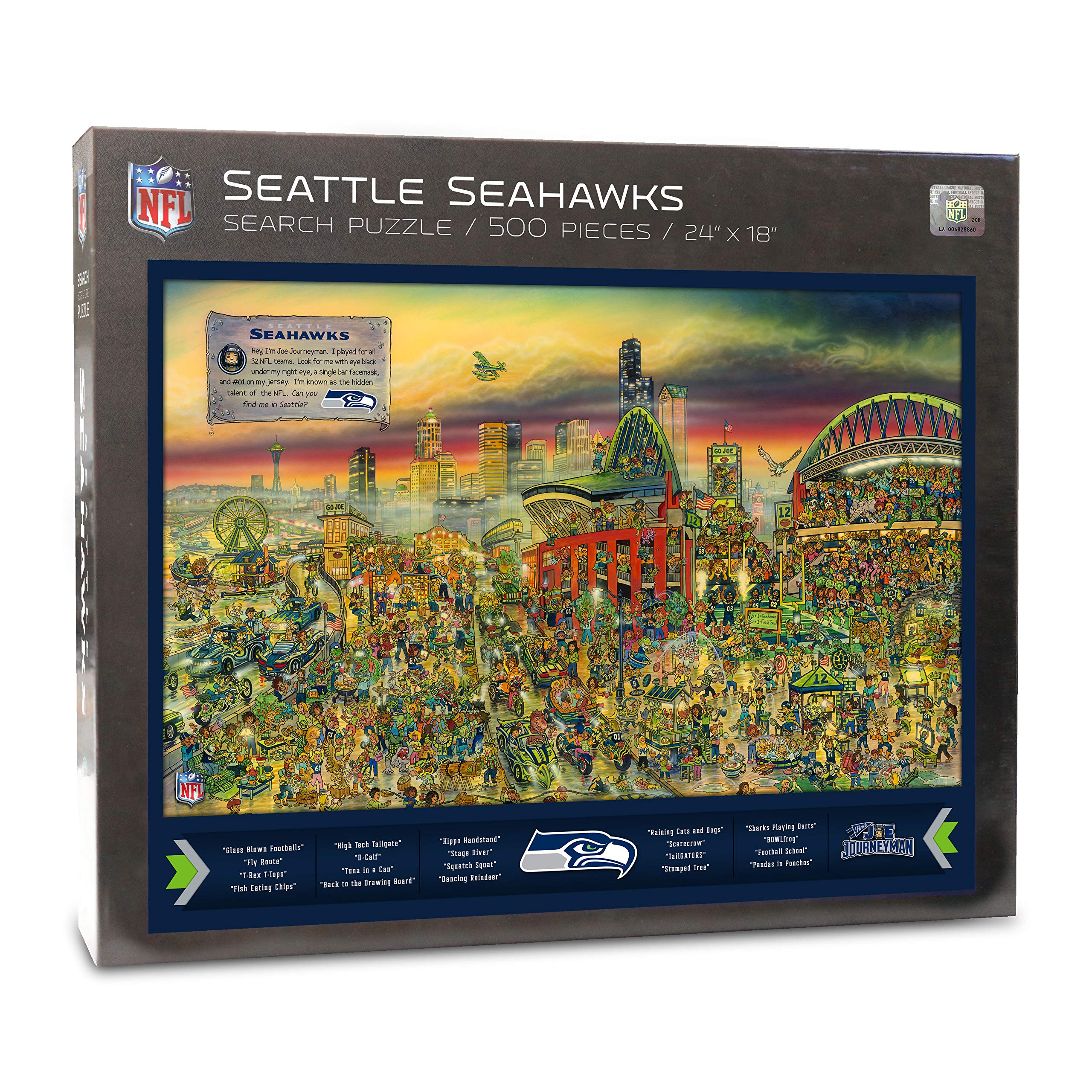 YouTheFan NFL Joe Journeyman 18'' x 24'' 500-Piece Team Puzzle - Sports Collectibles, Sports Memorabilia, Sports Fan Shop, Sports Gifts