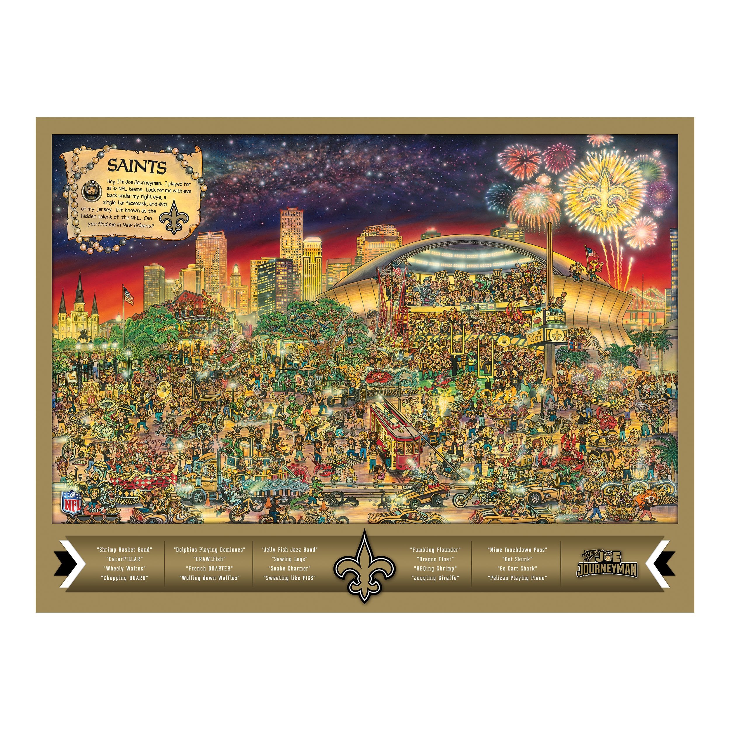YouTheFan NFL Joe Journeyman 18'' x 24'' 500-Piece Team Puzzle - Sports Collectibles, Sports Memorabilia, Sports Fan Shop, Sports Gifts
