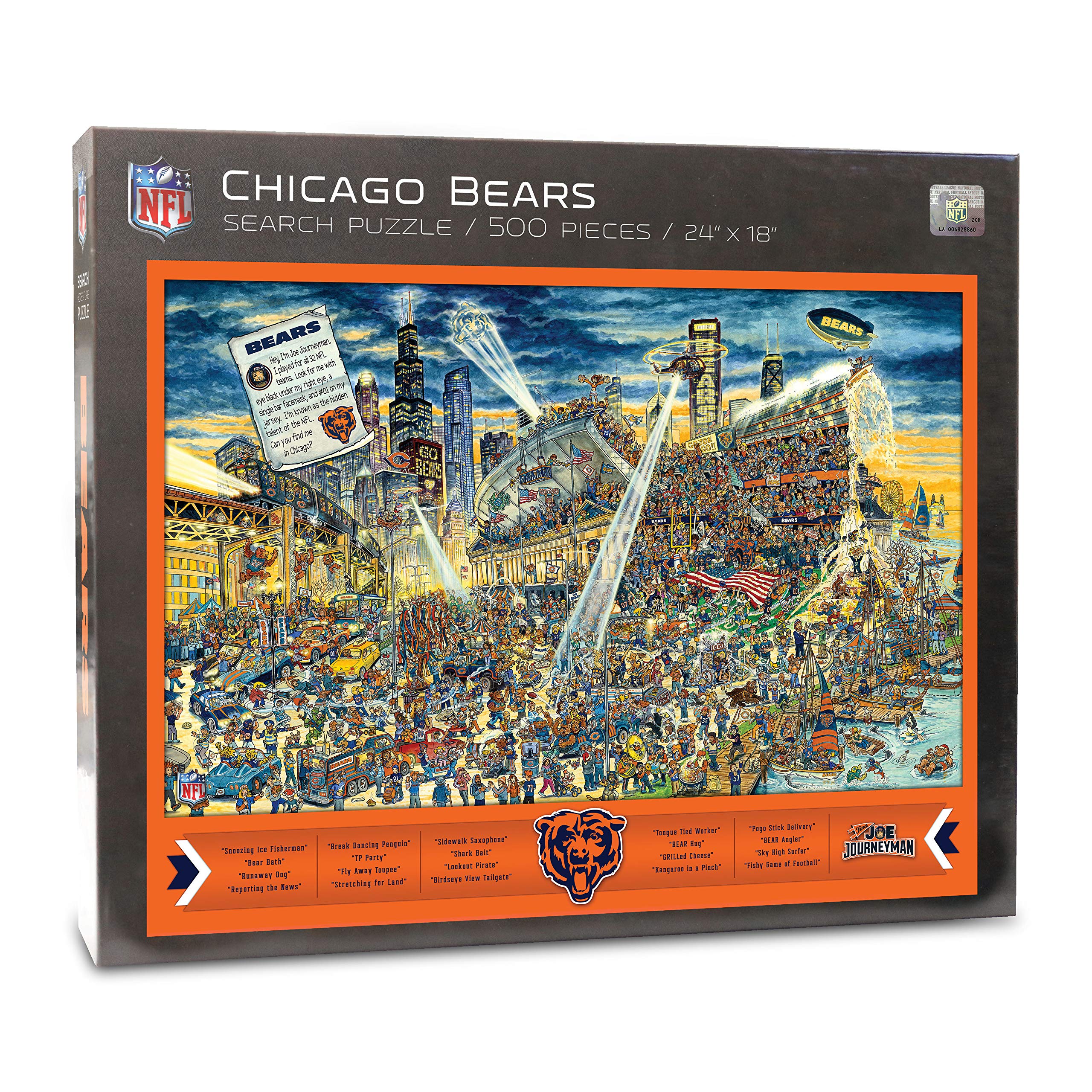 YouTheFan NFL Joe Journeyman 18'' x 24'' 500-Piece Team Puzzle - Sports Collectibles, Sports Memorabilia, Sports Fan Shop, Sports Gifts