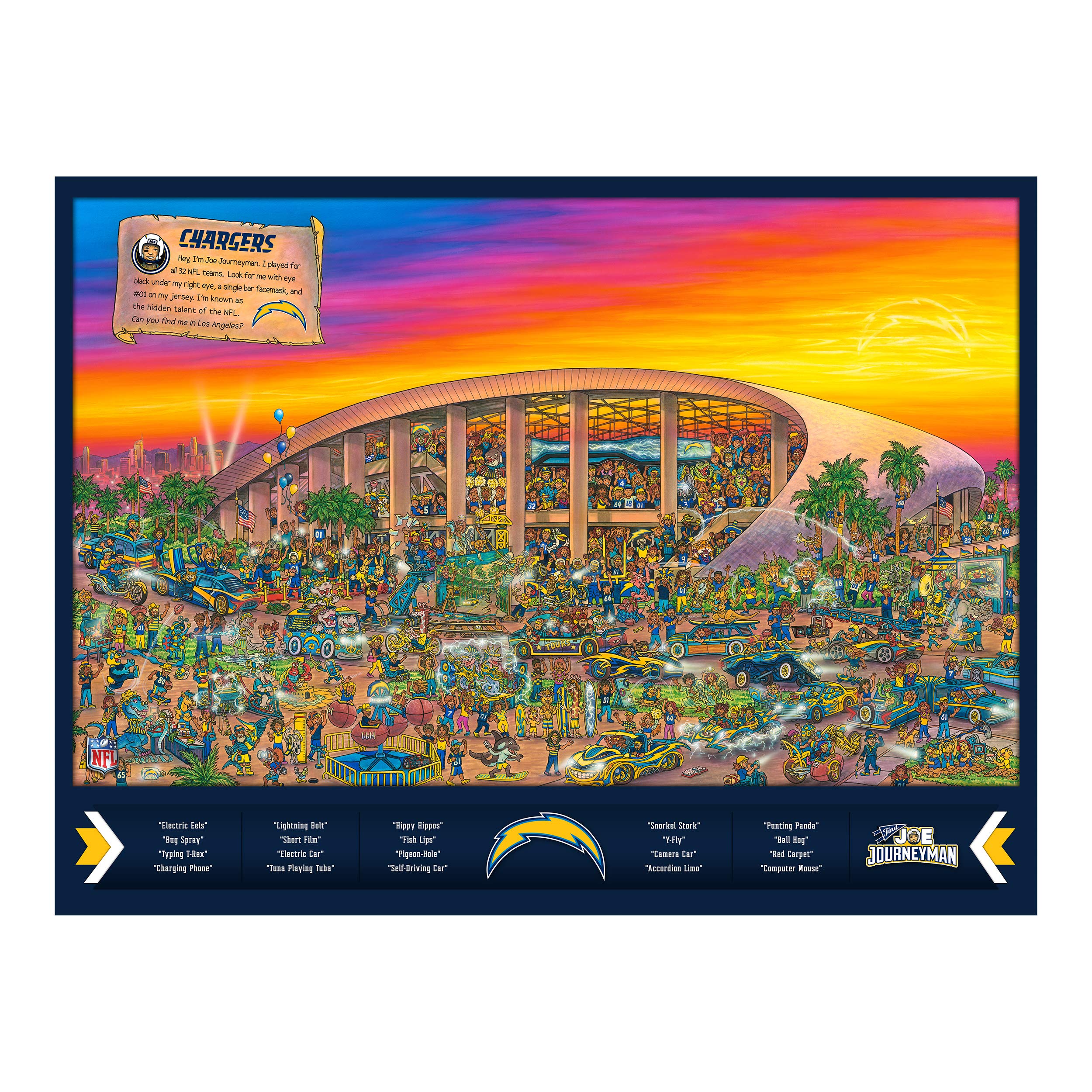 YouTheFan NFL Joe Journeyman 18'' x 24'' 500-Piece Team Puzzle - Sports Collectibles, Sports Memorabilia, Sports Fan Shop, Sports Gifts