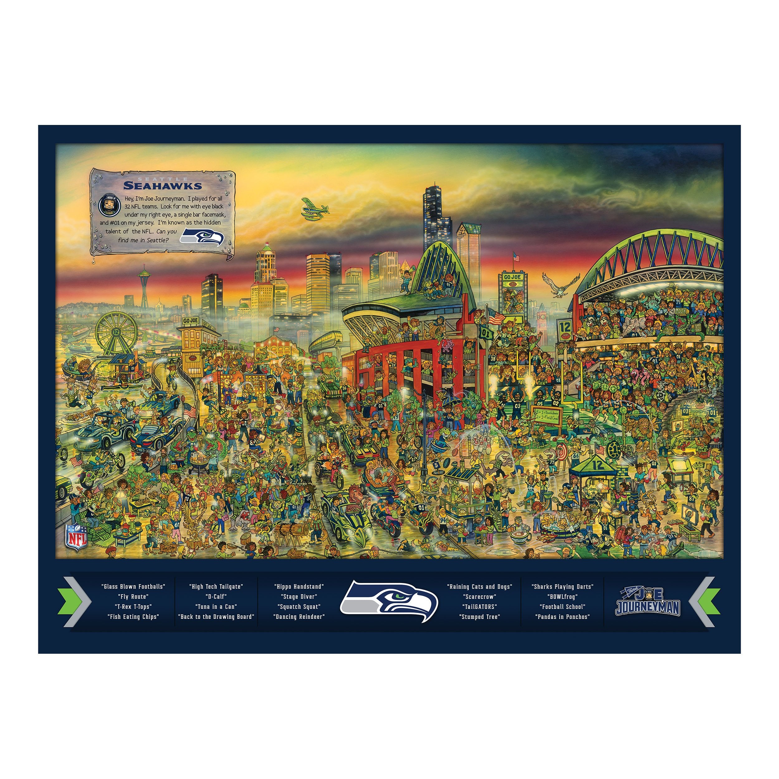 YouTheFan NFL Joe Journeyman 18'' x 24'' 500-Piece Team Puzzle - Sports Collectibles, Sports Memorabilia, Sports Fan Shop, Sports Gifts