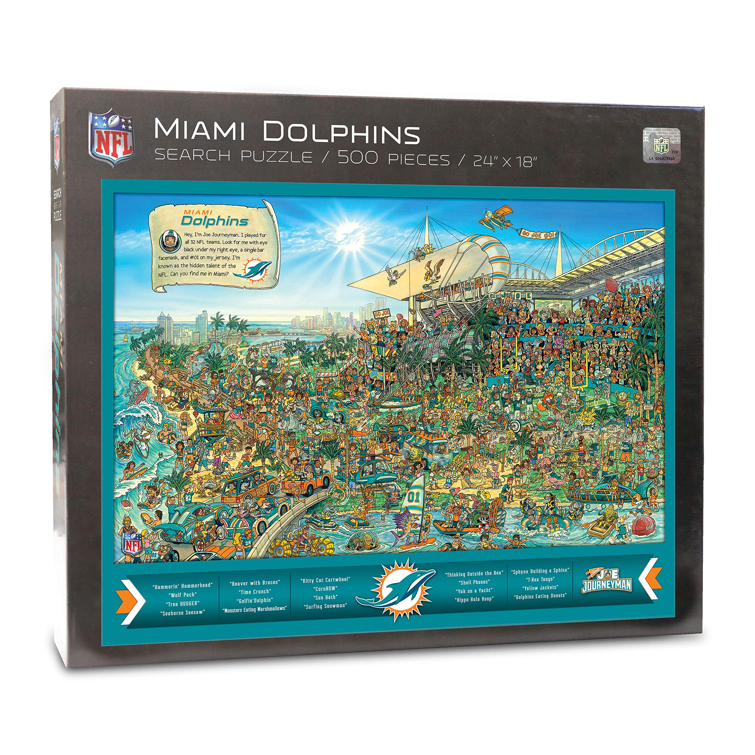 YouTheFan NFL Joe Journeyman 18'' x 24'' 500-Piece Team Puzzle - Sports Collectibles, Sports Memorabilia, Sports Fan Shop, Sports Gifts