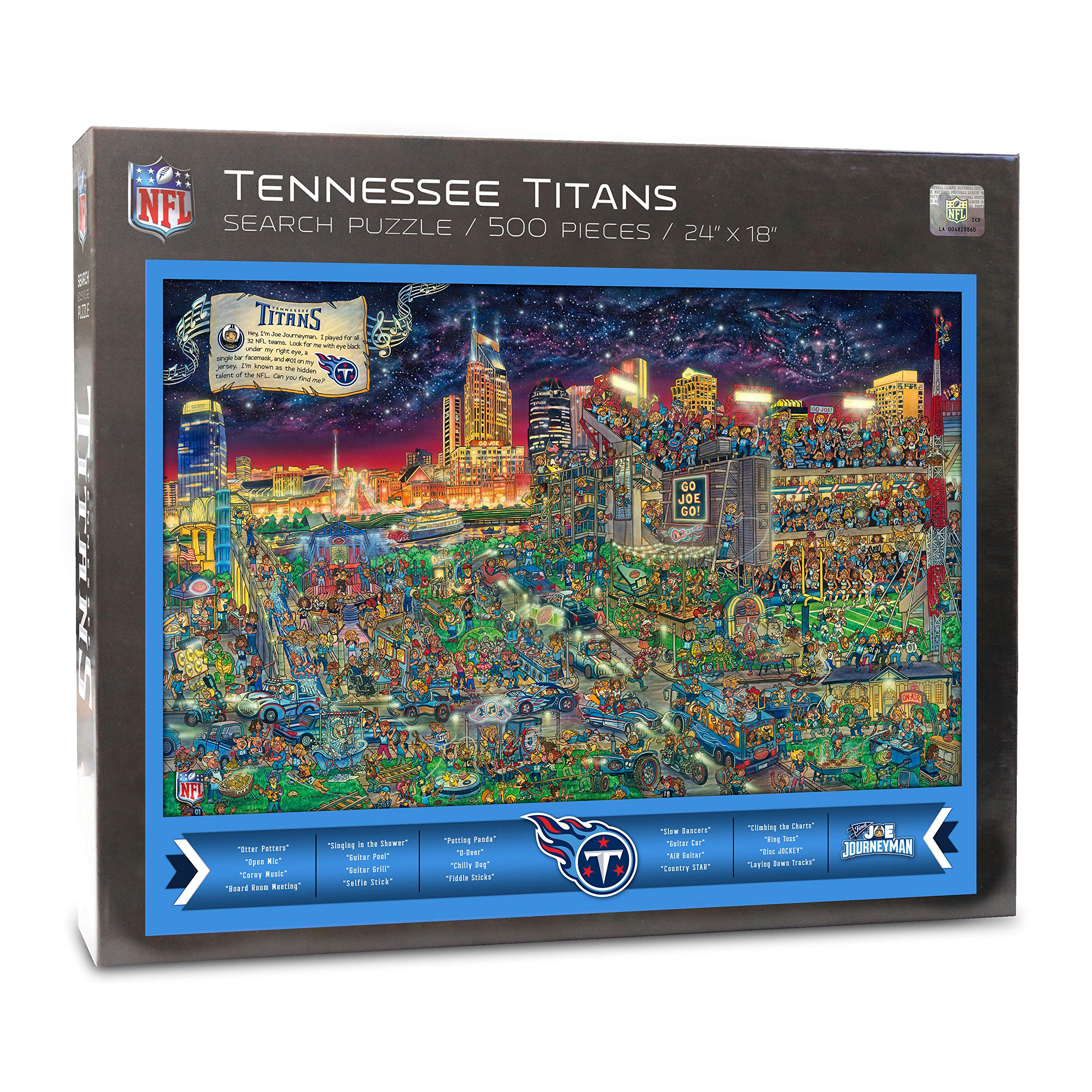 YouTheFan NFL Joe Journeyman 18'' x 24'' 500-Piece Team Puzzle - Sports Collectibles, Sports Memorabilia, Sports Fan Shop, Sports Gifts
