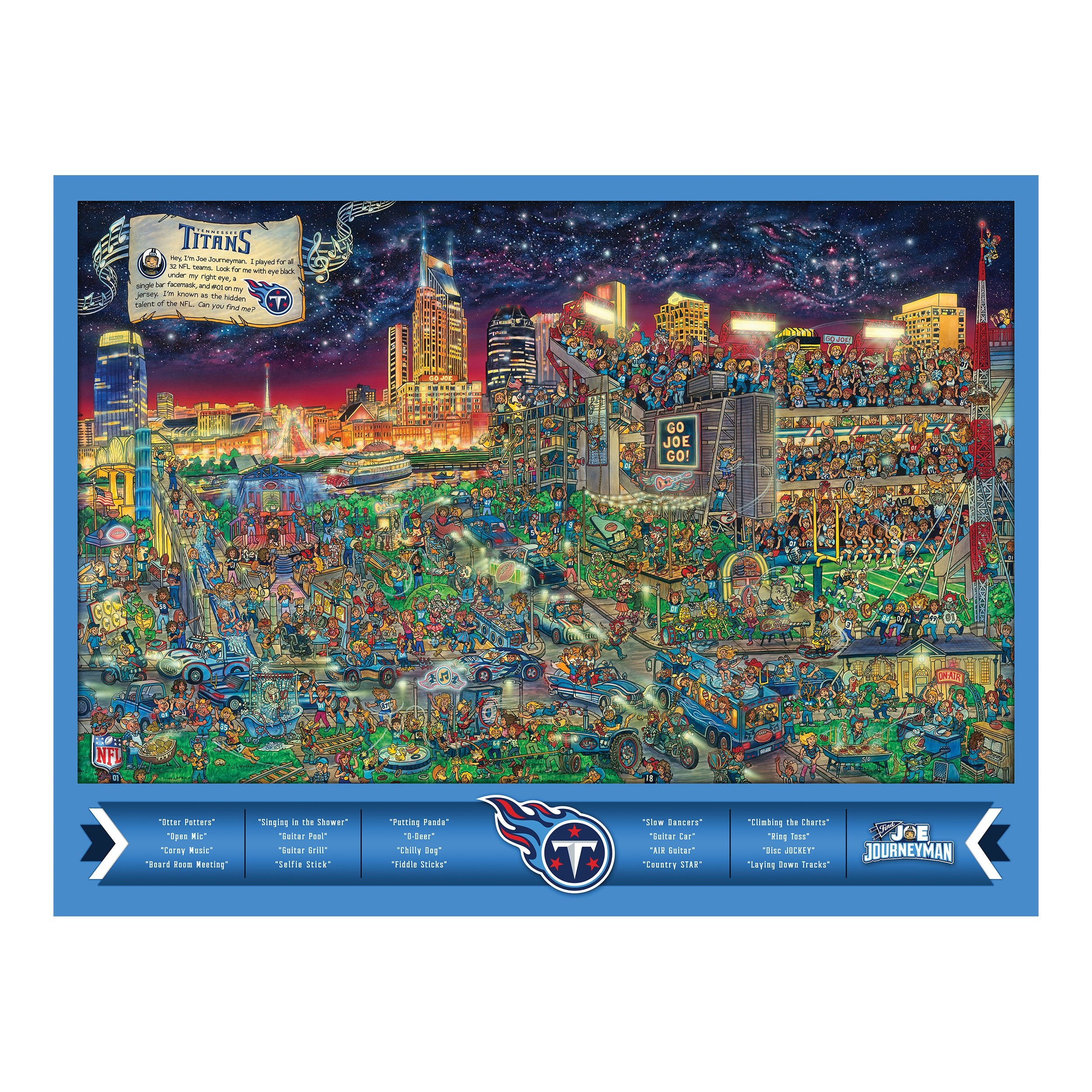 YouTheFan NFL Joe Journeyman 18'' x 24'' 500-Piece Team Puzzle - Sports Collectibles, Sports Memorabilia, Sports Fan Shop, Sports Gifts