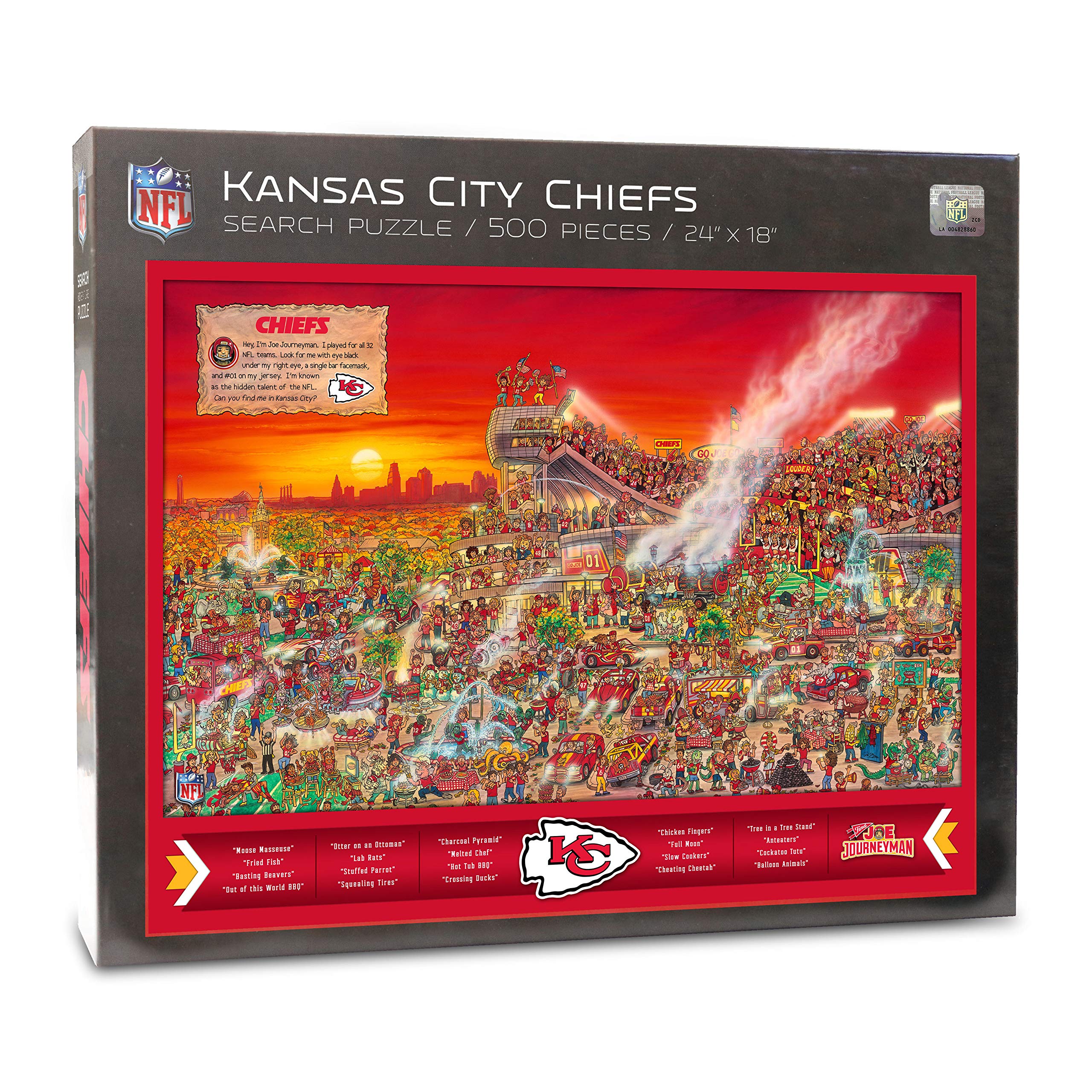 YouTheFan NFL Joe Journeyman 18'' x 24'' 500-Piece Team Puzzle - Sports Collectibles, Sports Memorabilia, Sports Fan Shop, Sports Gifts