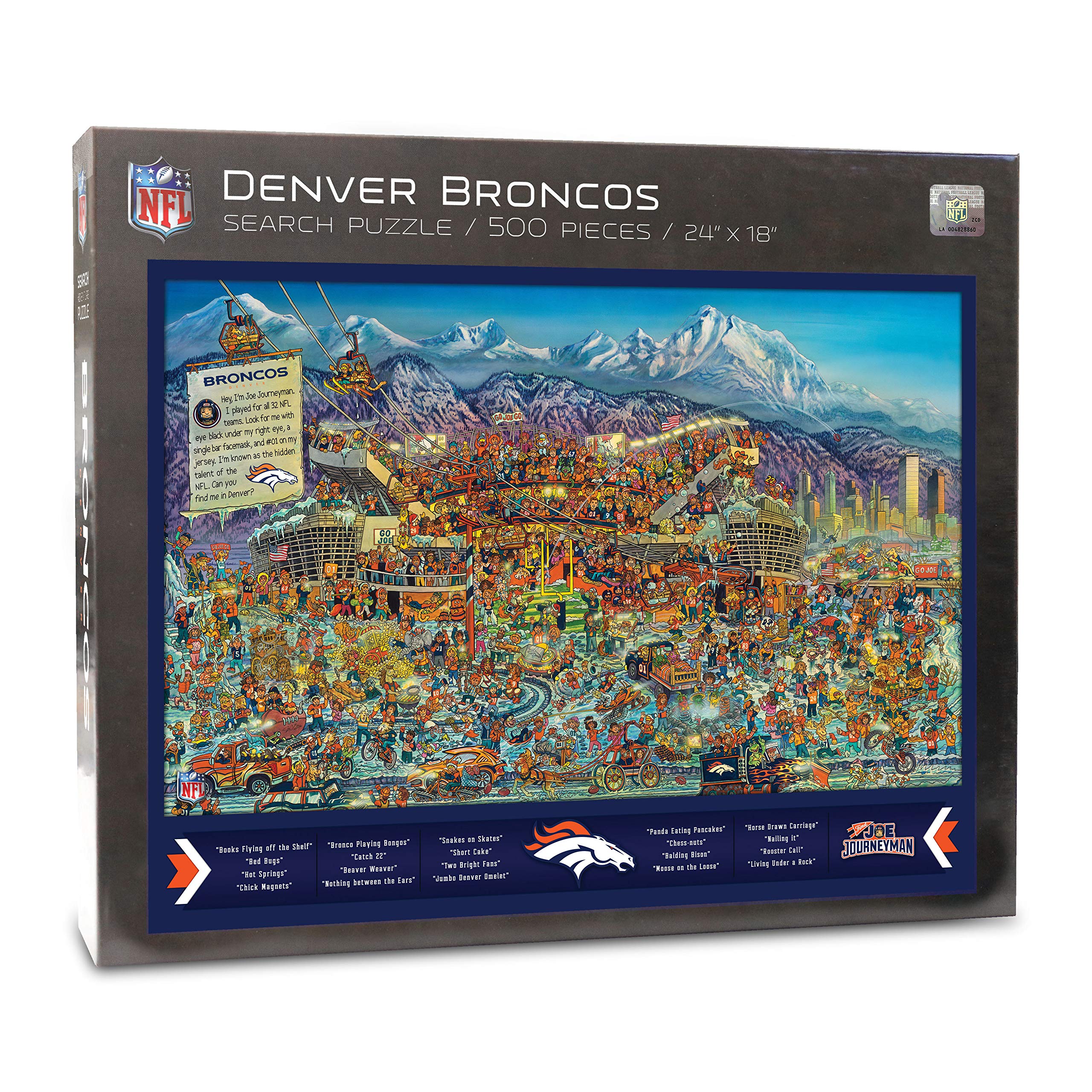 YouTheFan NFL Joe Journeyman 18'' x 24'' 500-Piece Team Puzzle - Sports Collectibles, Sports Memorabilia, Sports Fan Shop, Sports Gifts