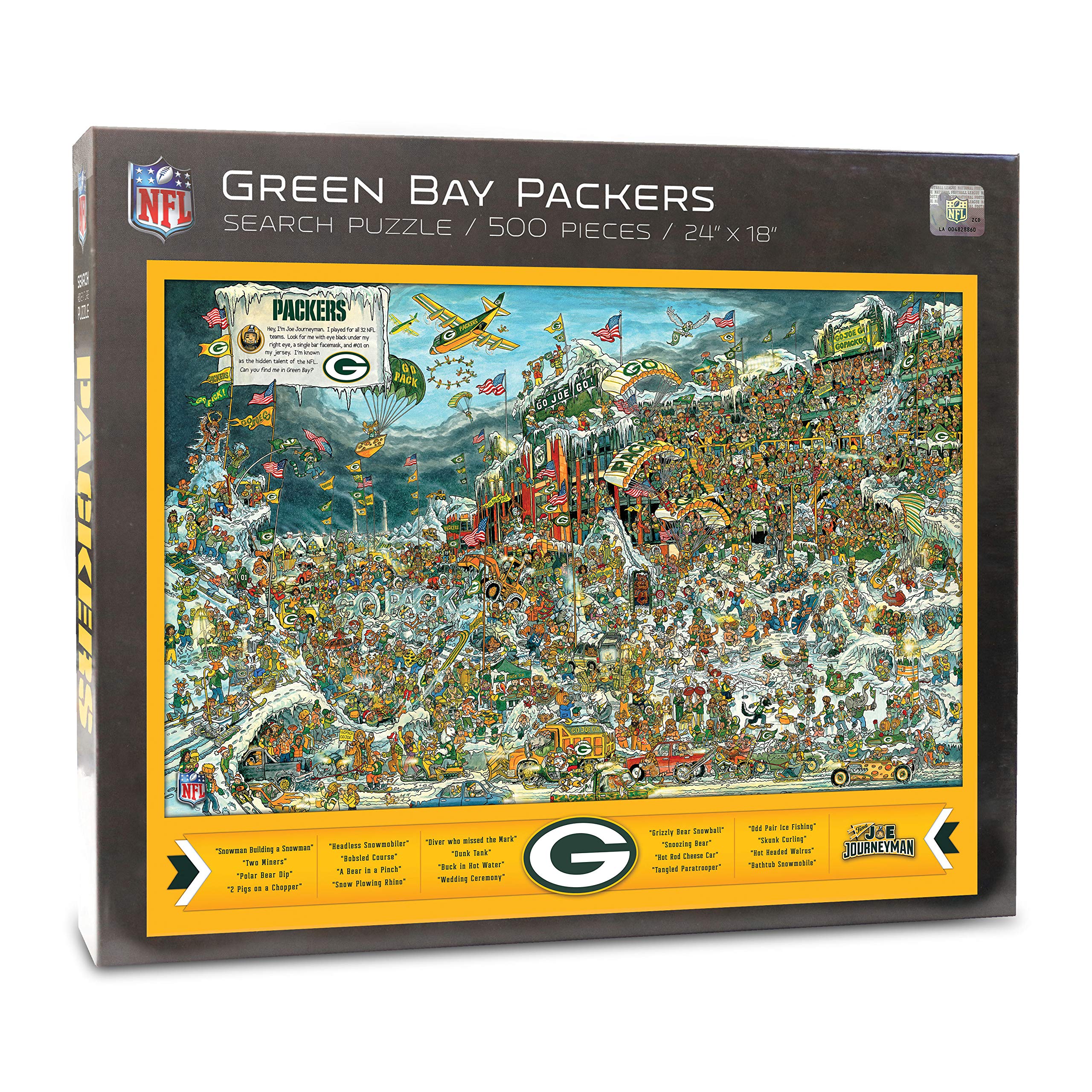 YouTheFan NFL Joe Journeyman 18'' x 24'' 500-Piece Team Puzzle - Sports Collectibles, Sports Memorabilia, Sports Fan Shop, Sports Gifts