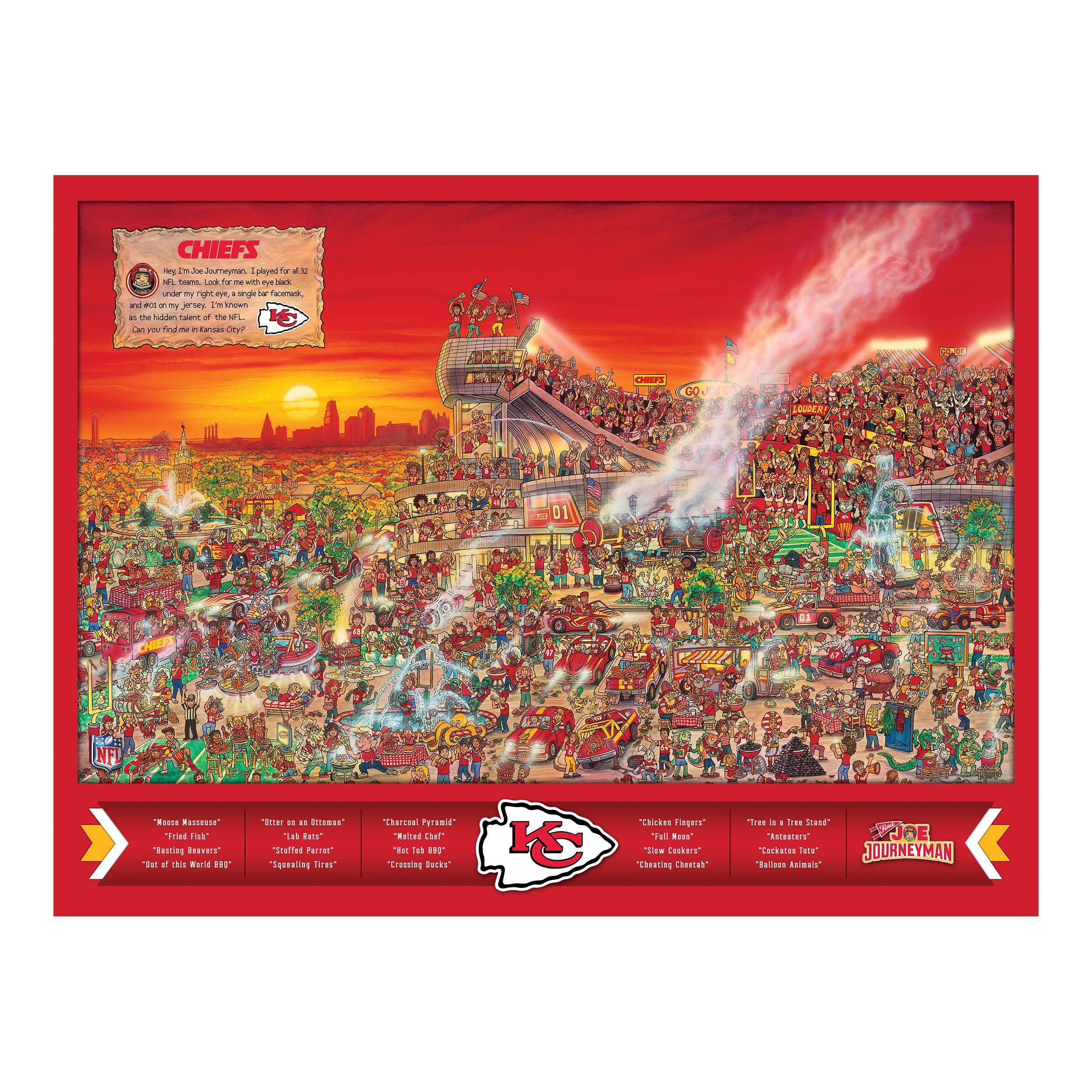 YouTheFan NFL Joe Journeyman 18'' x 24'' 500-Piece Team Puzzle - Sports Collectibles, Sports Memorabilia, Sports Fan Shop, Sports Gifts