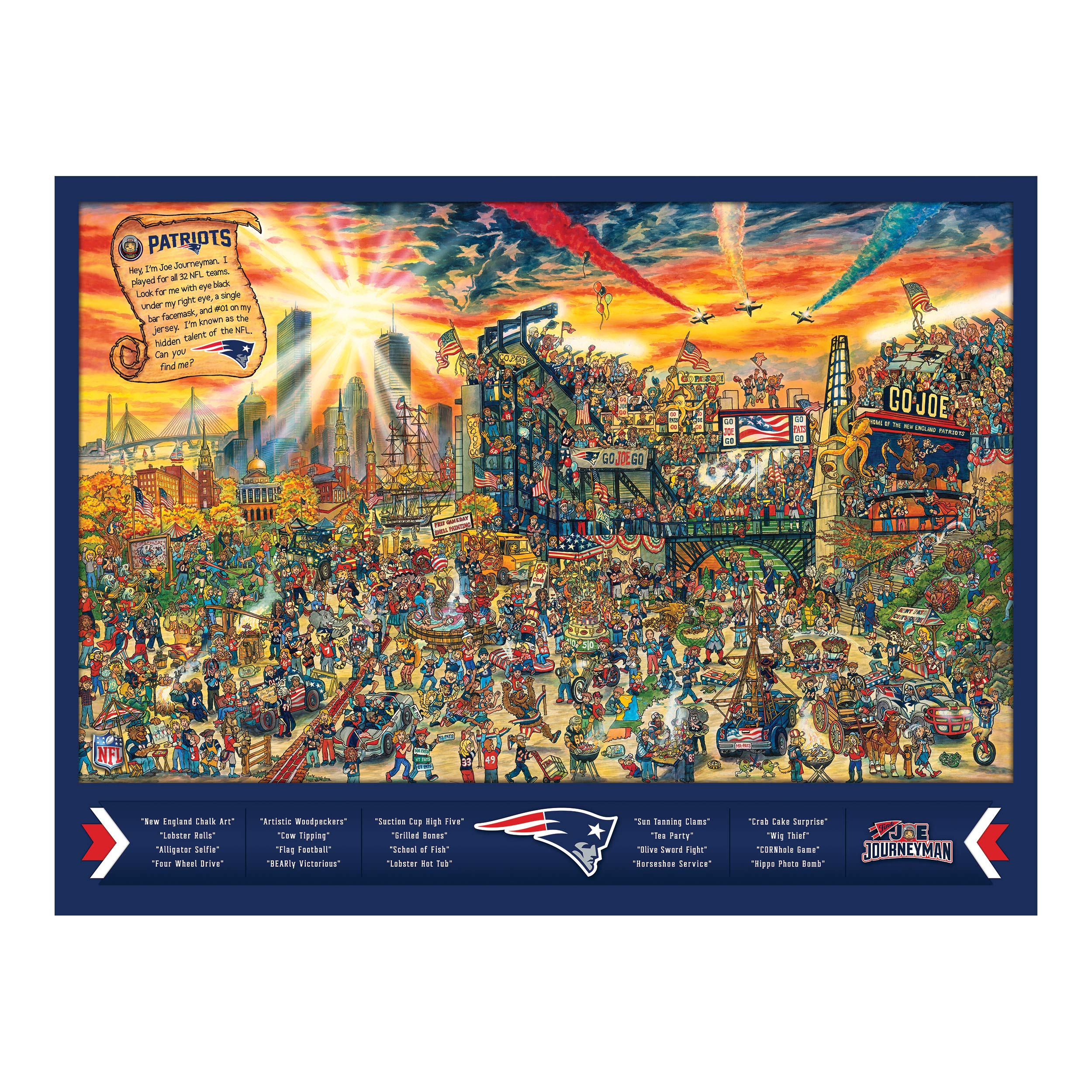 YouTheFan NFL Joe Journeyman 18'' x 24'' 500-Piece Team Puzzle - Sports Collectibles, Sports Memorabilia, Sports Fan Shop, Sports Gifts