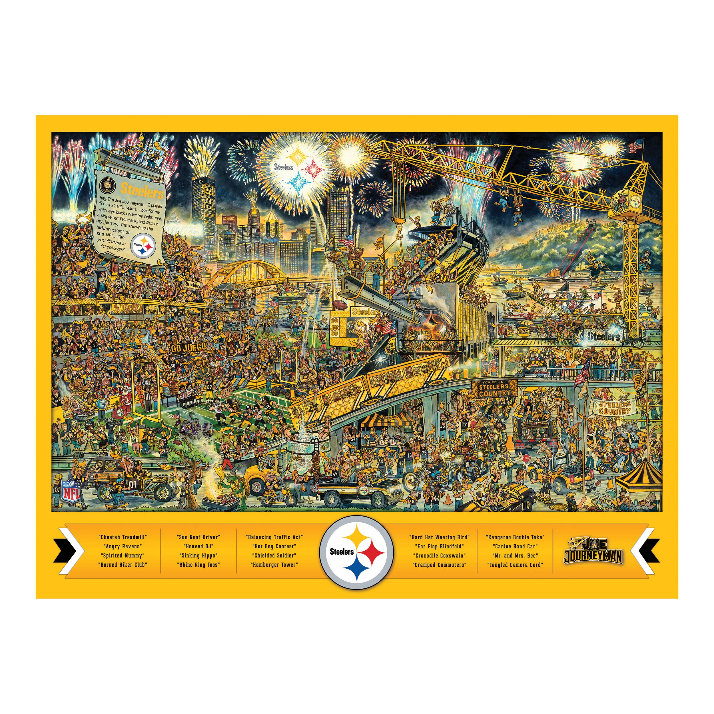 YouTheFan NFL Joe Journeyman 18'' x 24'' 500-Piece Team Puzzle - Sports Collectibles, Sports Memorabilia, Sports Fan Shop, Sports Gifts