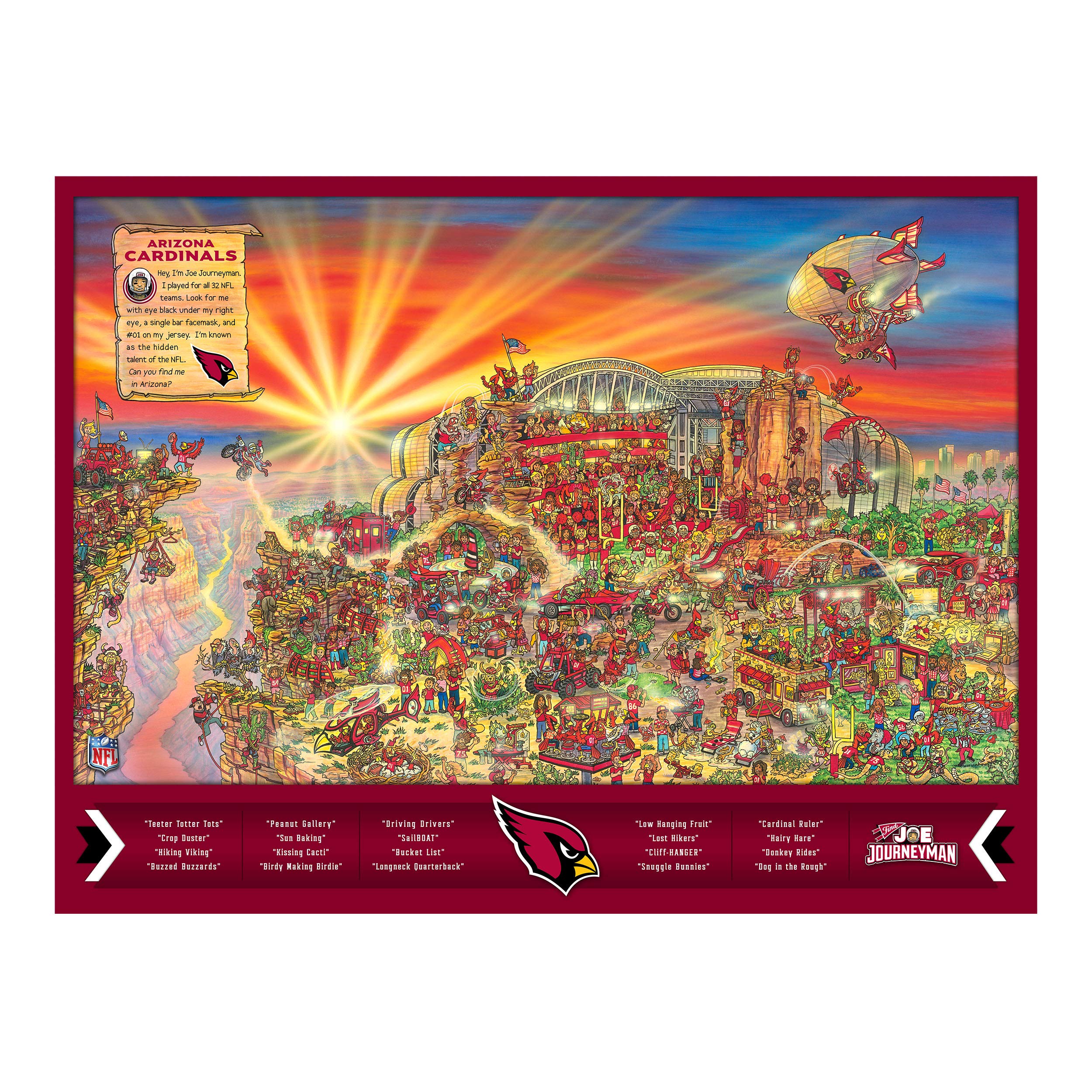 YouTheFan NFL Joe Journeyman 18'' x 24'' 500-Piece Team Puzzle - Sports Collectibles, Sports Memorabilia, Sports Fan Shop, Sports Gifts