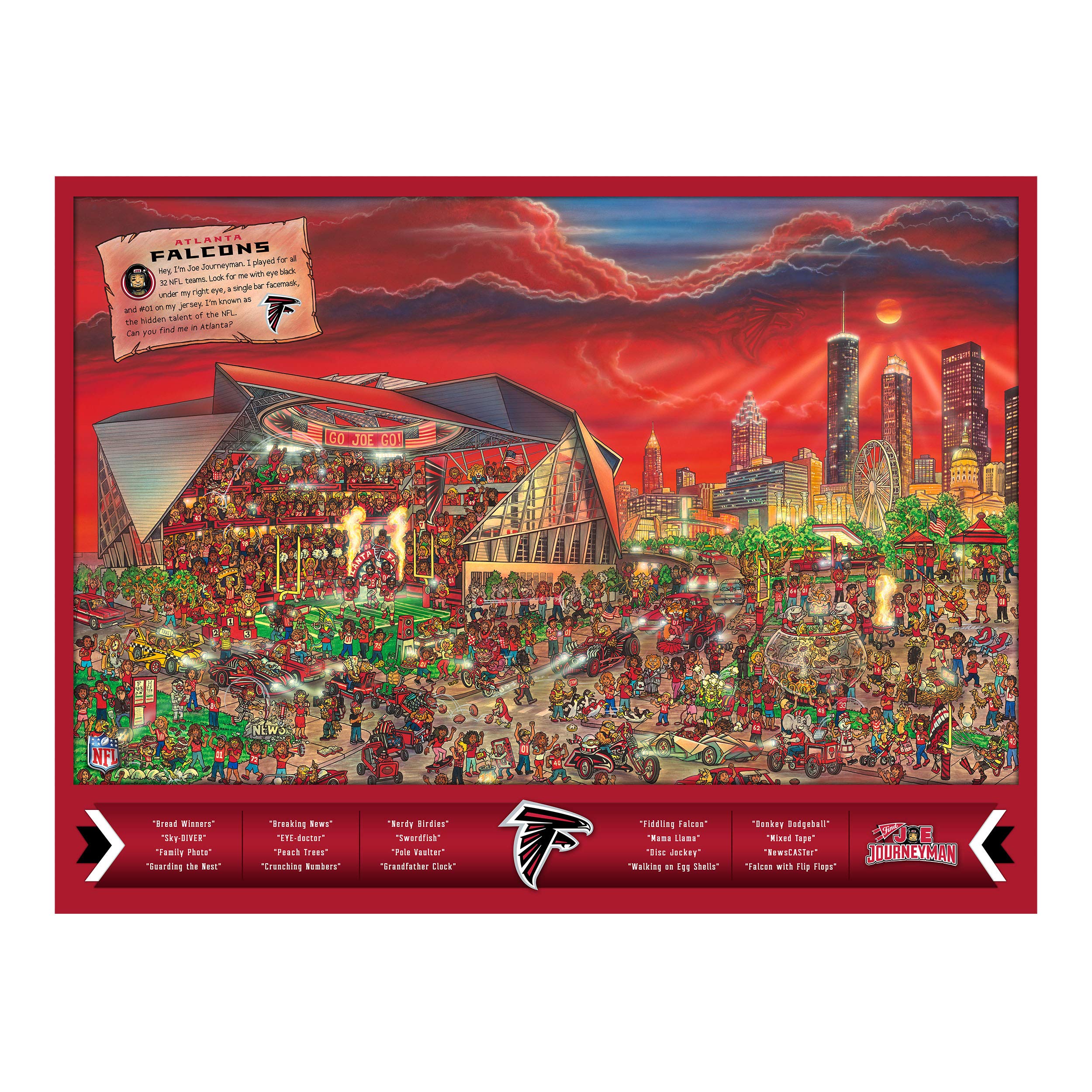 YouTheFan NFL Joe Journeyman 18'' x 24'' 500-Piece Team Puzzle - Sports Collectibles, Sports Memorabilia, Sports Fan Shop, Sports Gifts