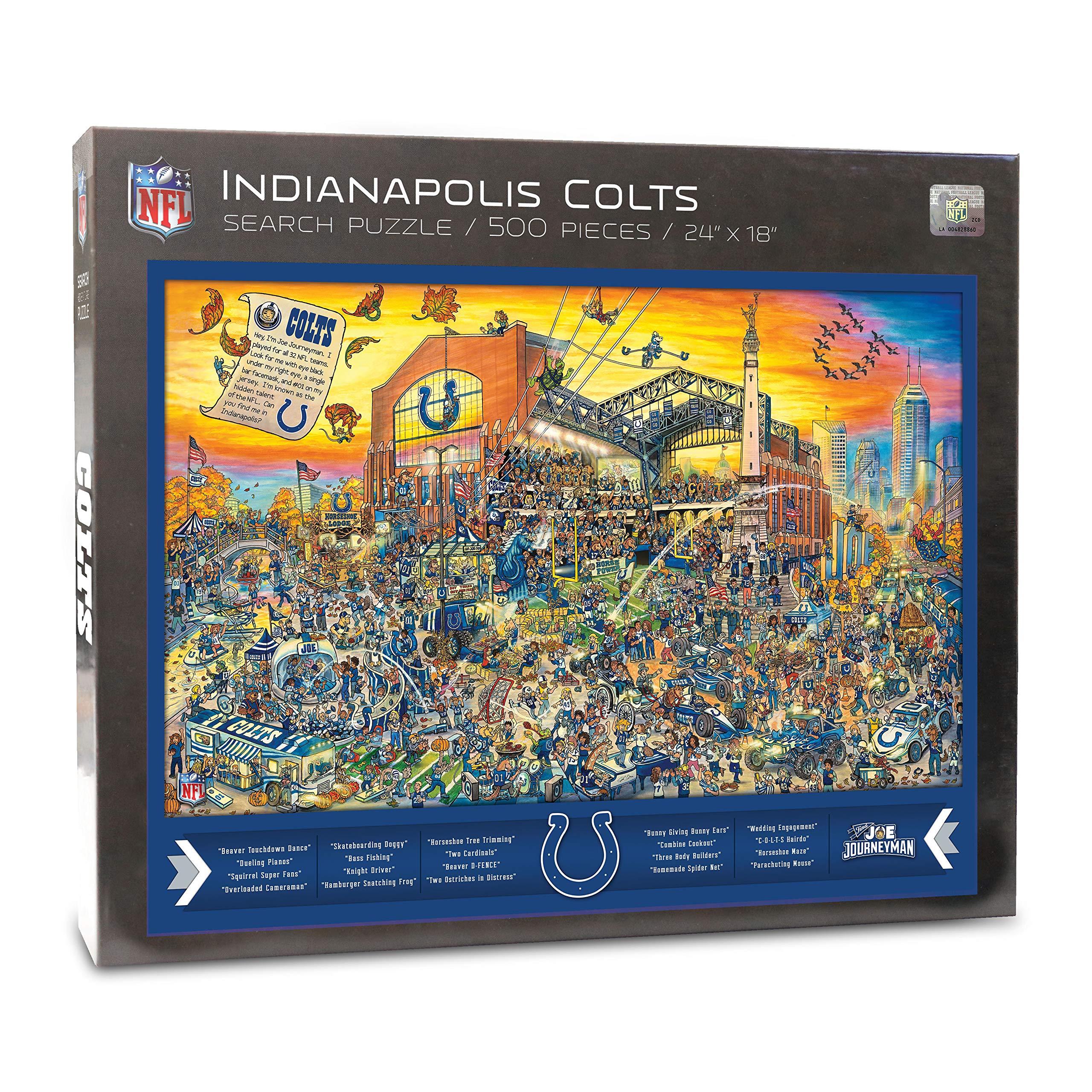 YouTheFan NFL Joe Journeyman 18'' x 24'' 500-Piece Team Puzzle - Sports Collectibles, Sports Memorabilia, Sports Fan Shop, Sports Gifts