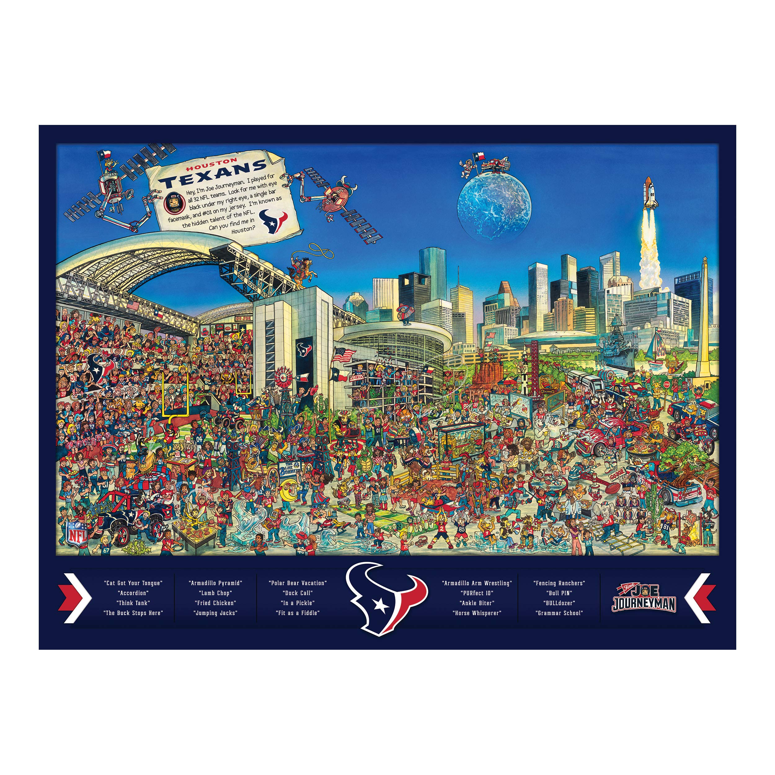 NFL Houston Texans Joe Journeyman Puzzle - 500-piece - Sports Collectibles, Sports Memorabilia, Sports Fan Shop, Sports Gifts