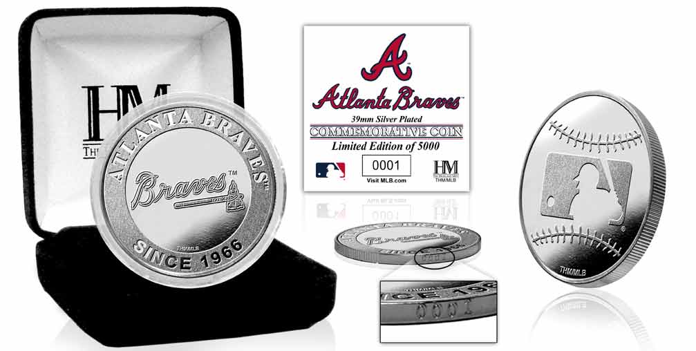 Atlanta Braves Silver Coin - Sports Collectibles, Sports Memorabilia, Sports Fan Shop, Sports Gifts