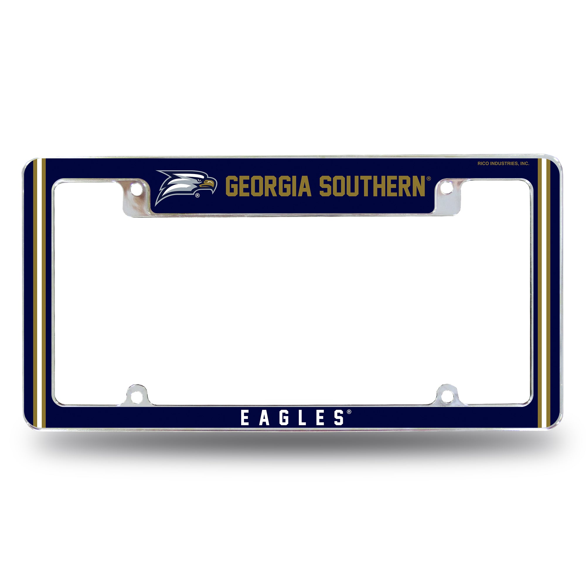 NCAA  Georgia Southern Eagles Classic 12" x 6" Chrome All Over Automotive License Plate Frame for Car/Truck/SUV