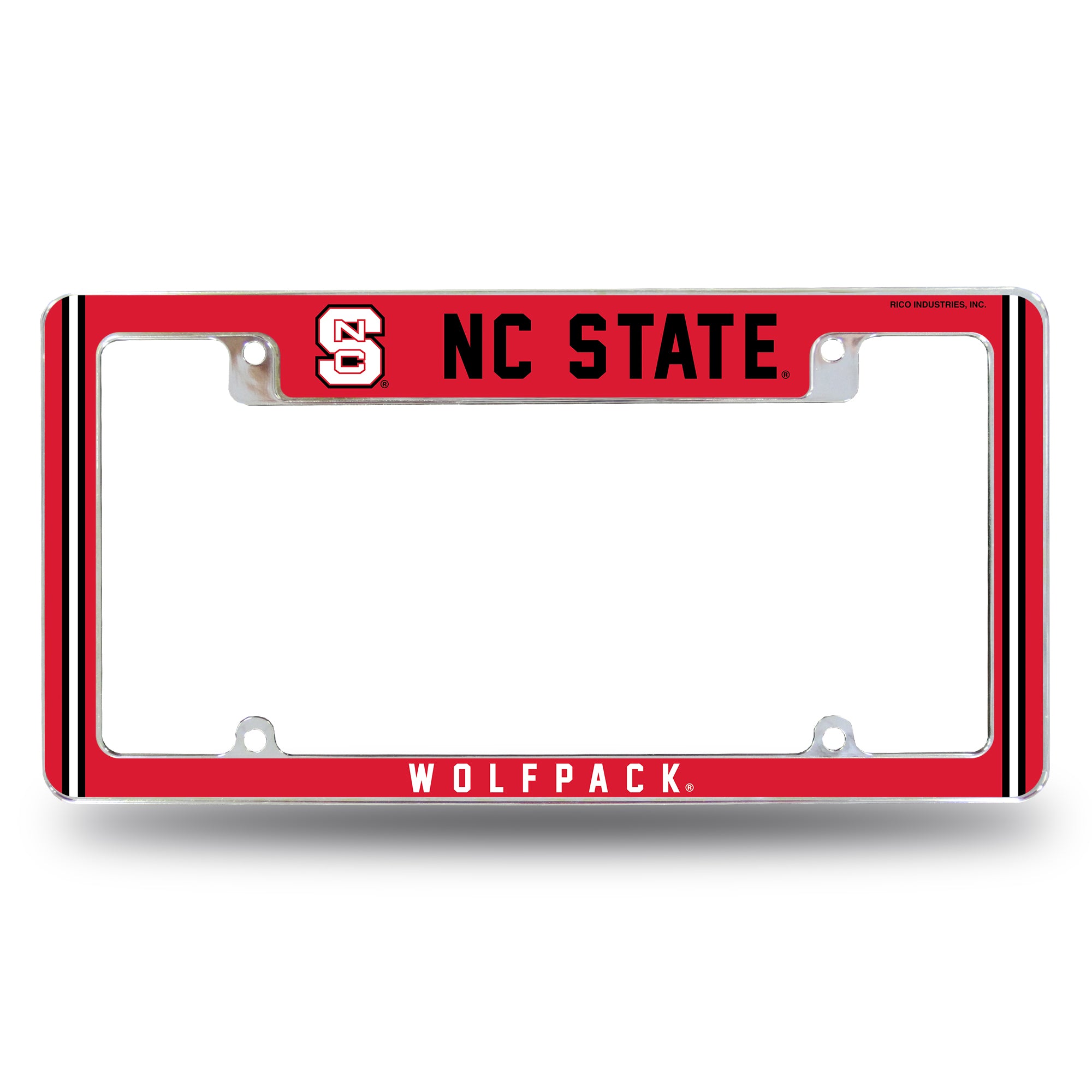 NCAA  North Carolina State Wolfpack Classic 12" x 6" Chrome All Over Automotive License Plate Frame for Car/Truck/SUV