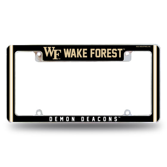 NCAA  Wake Forest Demon Deacons Classic 12" x 6" Chrome All Over Automotive License Plate Frame for Car/Truck/SUV