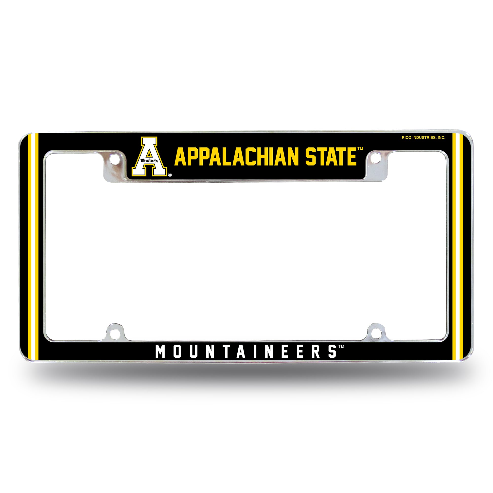 NCAA  Appalachian State Mountaineers Classic 12" x 6" Chrome All Over Automotive License Plate Frame for Car/Truck/SUV